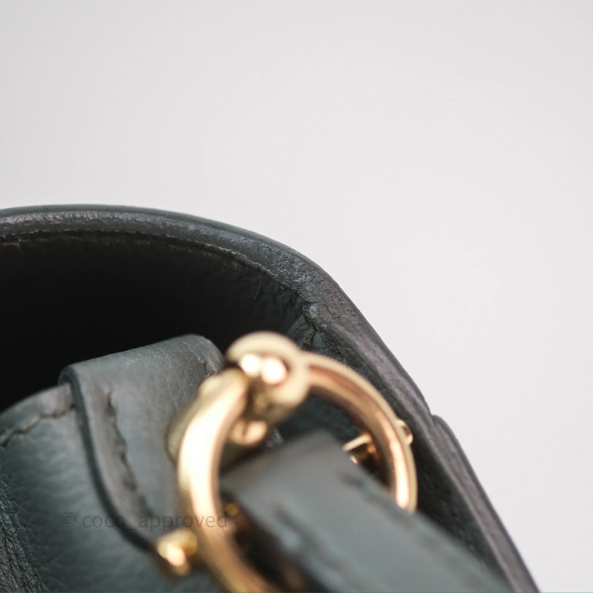 Herms Roulis Mini 18 Vert Amancde 63 Evercolor Gold Hardware