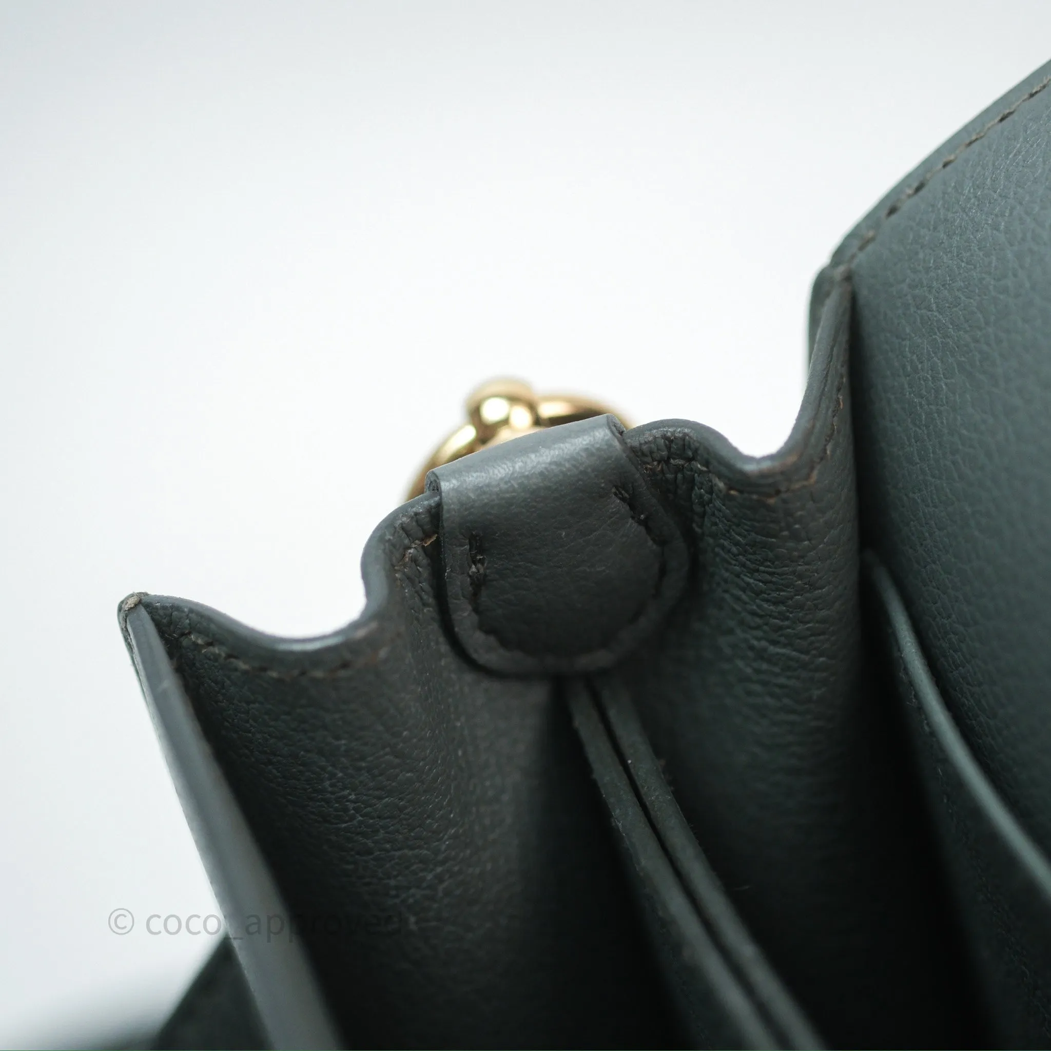 Herms Roulis Mini 18 Vert Amancde 63 Evercolor Gold Hardware