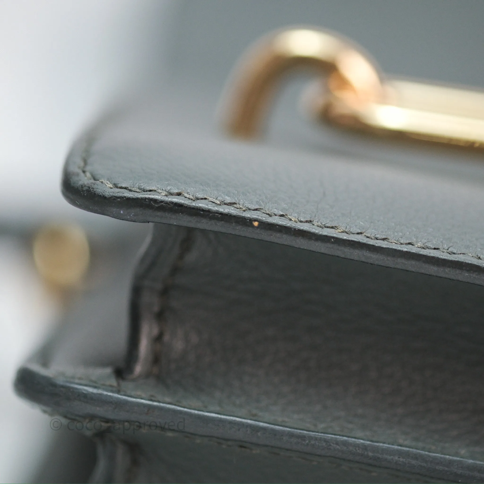 Herms Roulis Mini 18 Vert Amancde 63 Evercolor Gold Hardware