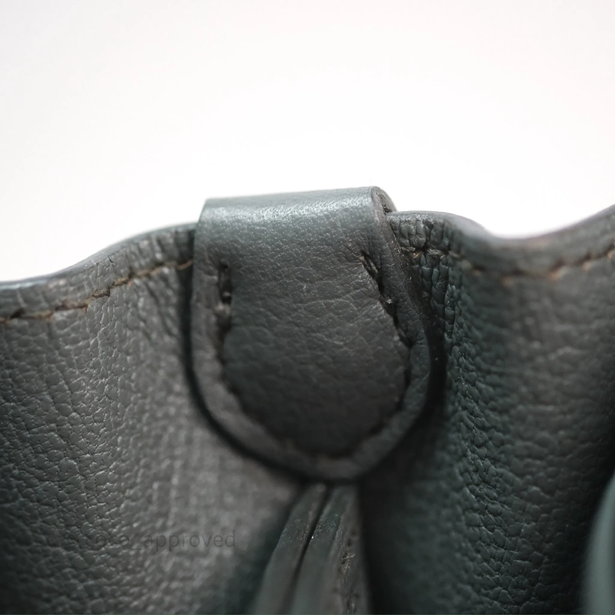 Herms Roulis Mini 18 Vert Amancde 63 Evercolor Gold Hardware