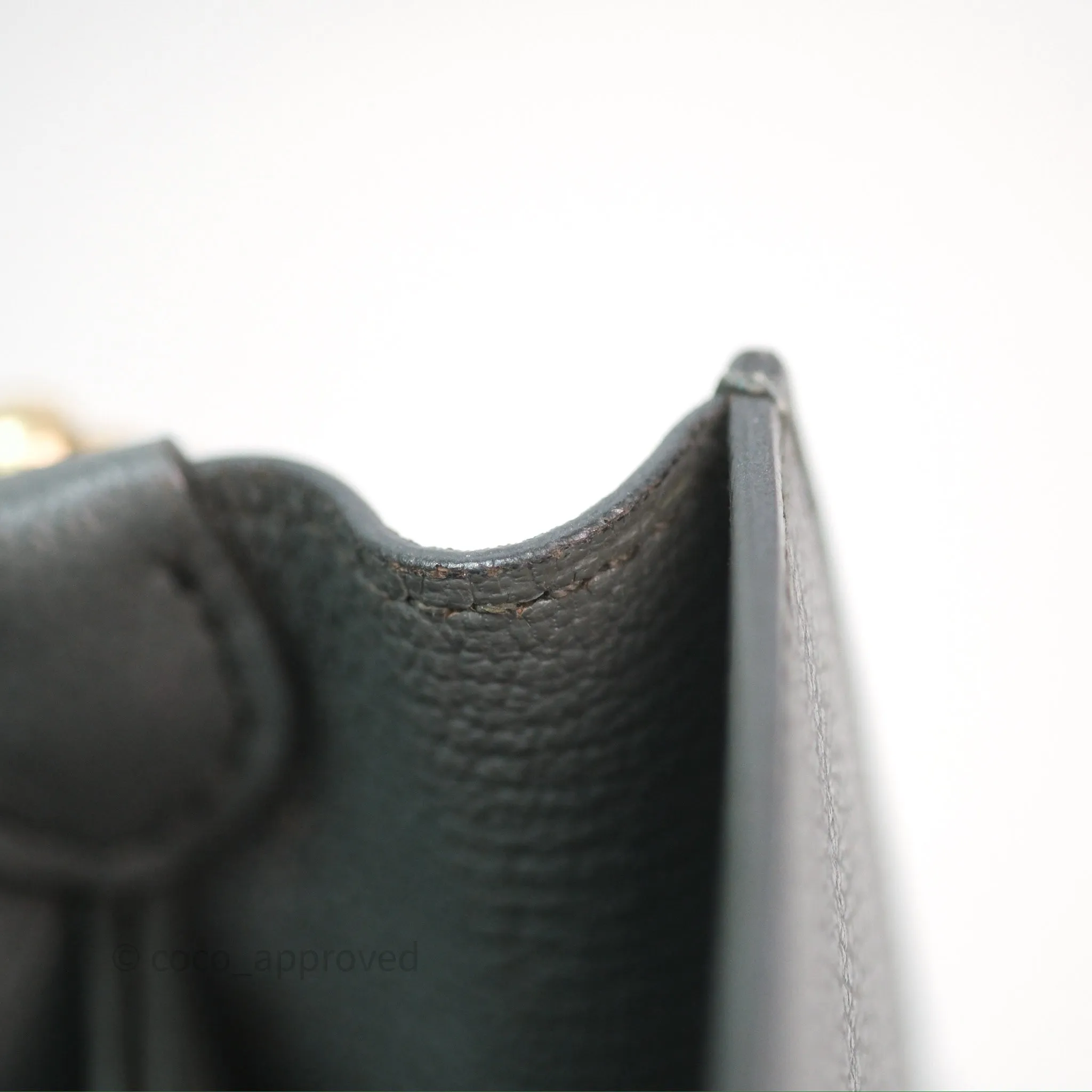 Herms Roulis Mini 18 Vert Amancde 63 Evercolor Gold Hardware