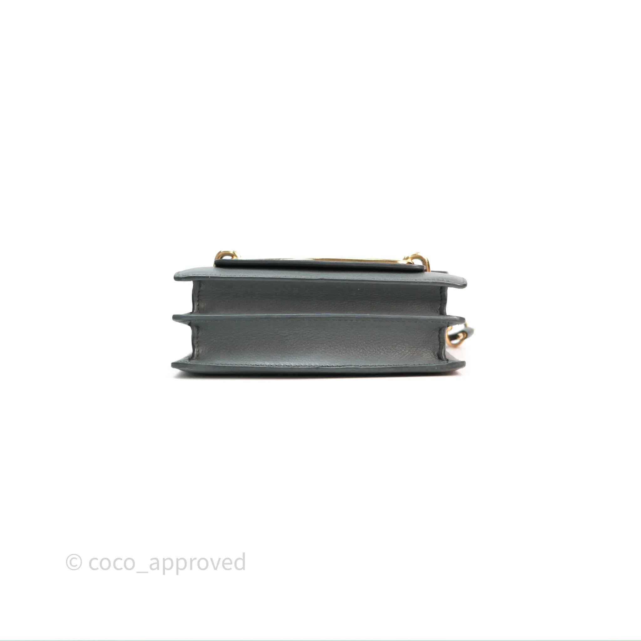 Herms Roulis Mini 18 Vert Amancde 63 Evercolor Gold Hardware