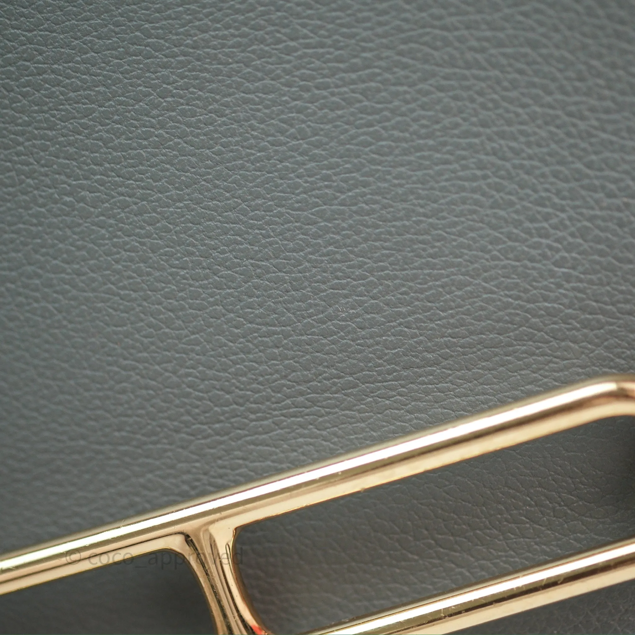 Herms Roulis Mini 18 Vert Amancde 63 Evercolor Gold Hardware