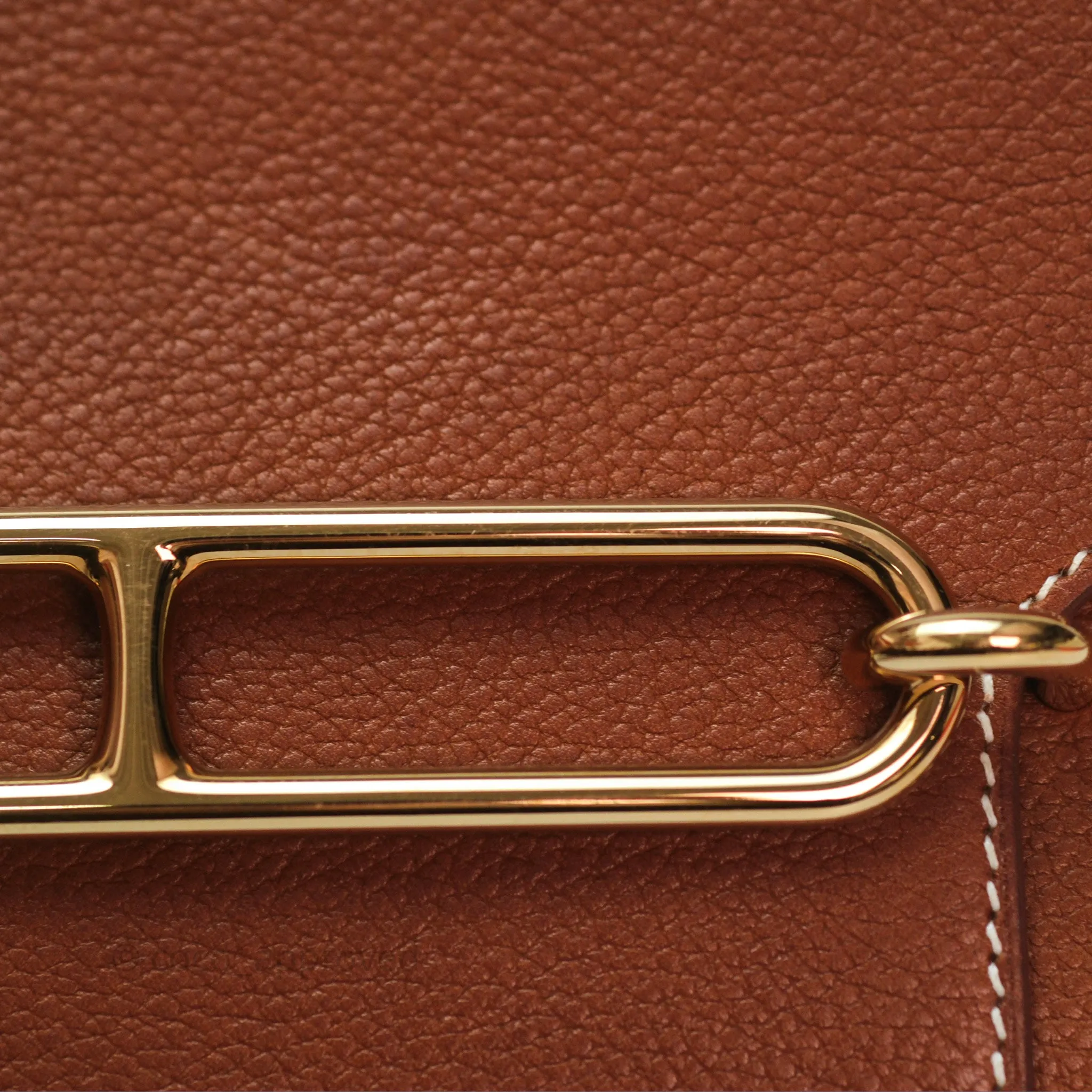 Herms Roulis Mini Fauve 34 Barenia Gold Hardware