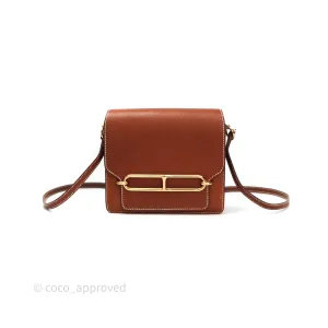 Herms Roulis Mini Fauve 34 Barenia Gold Hardware