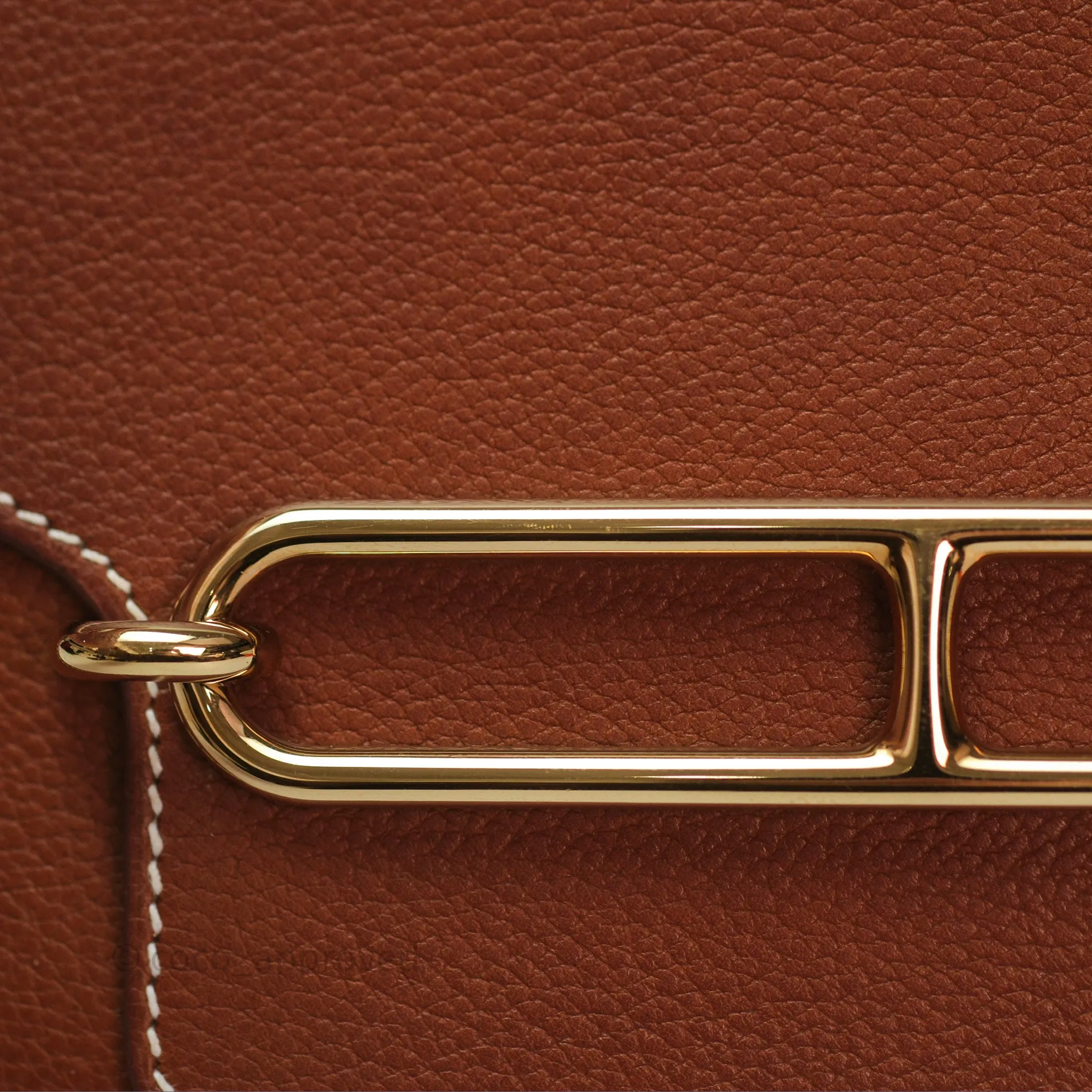 Herms Roulis Mini Fauve 34 Barenia Gold Hardware