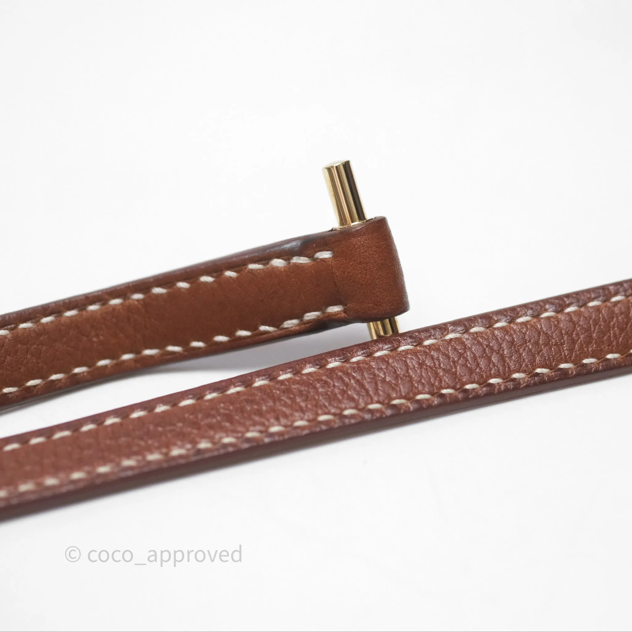Herms Roulis Mini Fauve 34 Barenia Gold Hardware