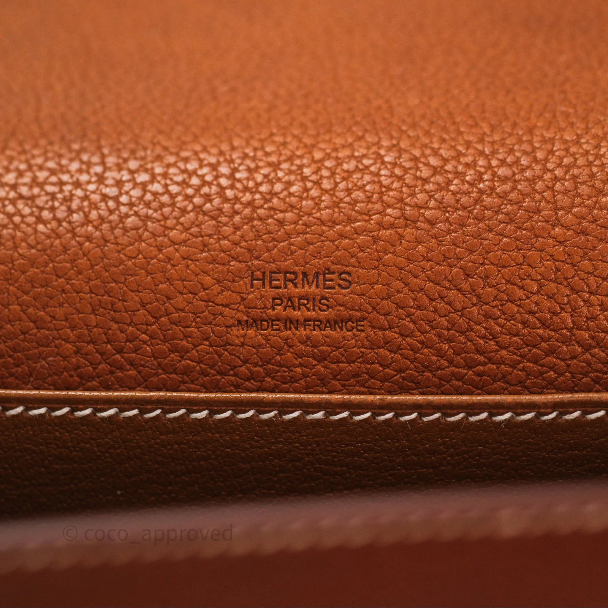 Herms Roulis Mini Fauve 34 Barenia Gold Hardware