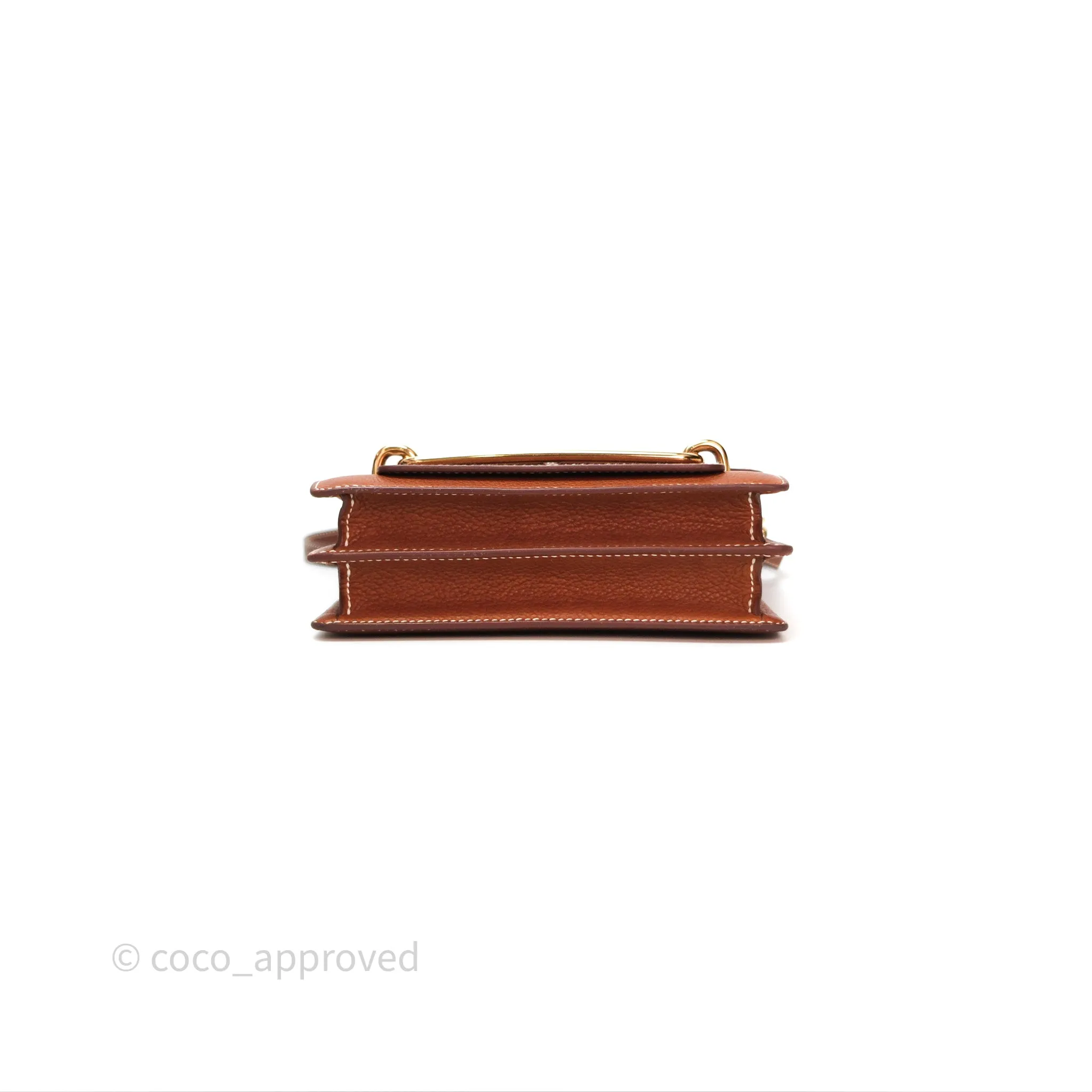 Herms Roulis Mini Fauve 34 Barenia Gold Hardware