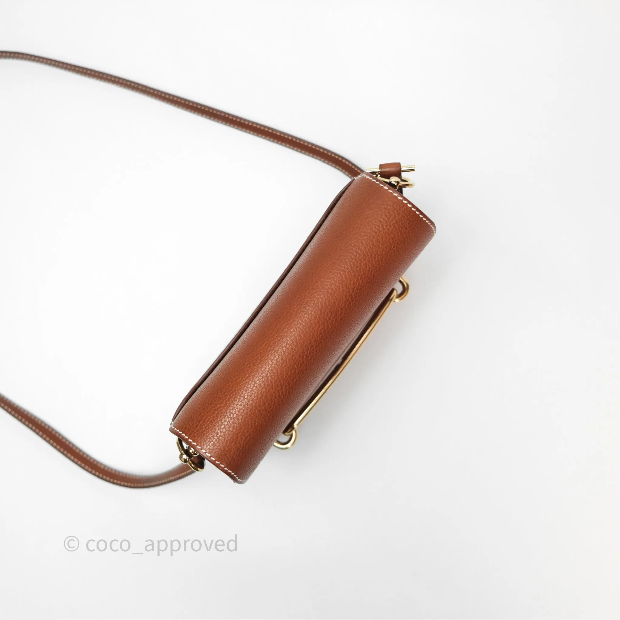 Herms Roulis Mini Fauve 34 Barenia Gold Hardware
