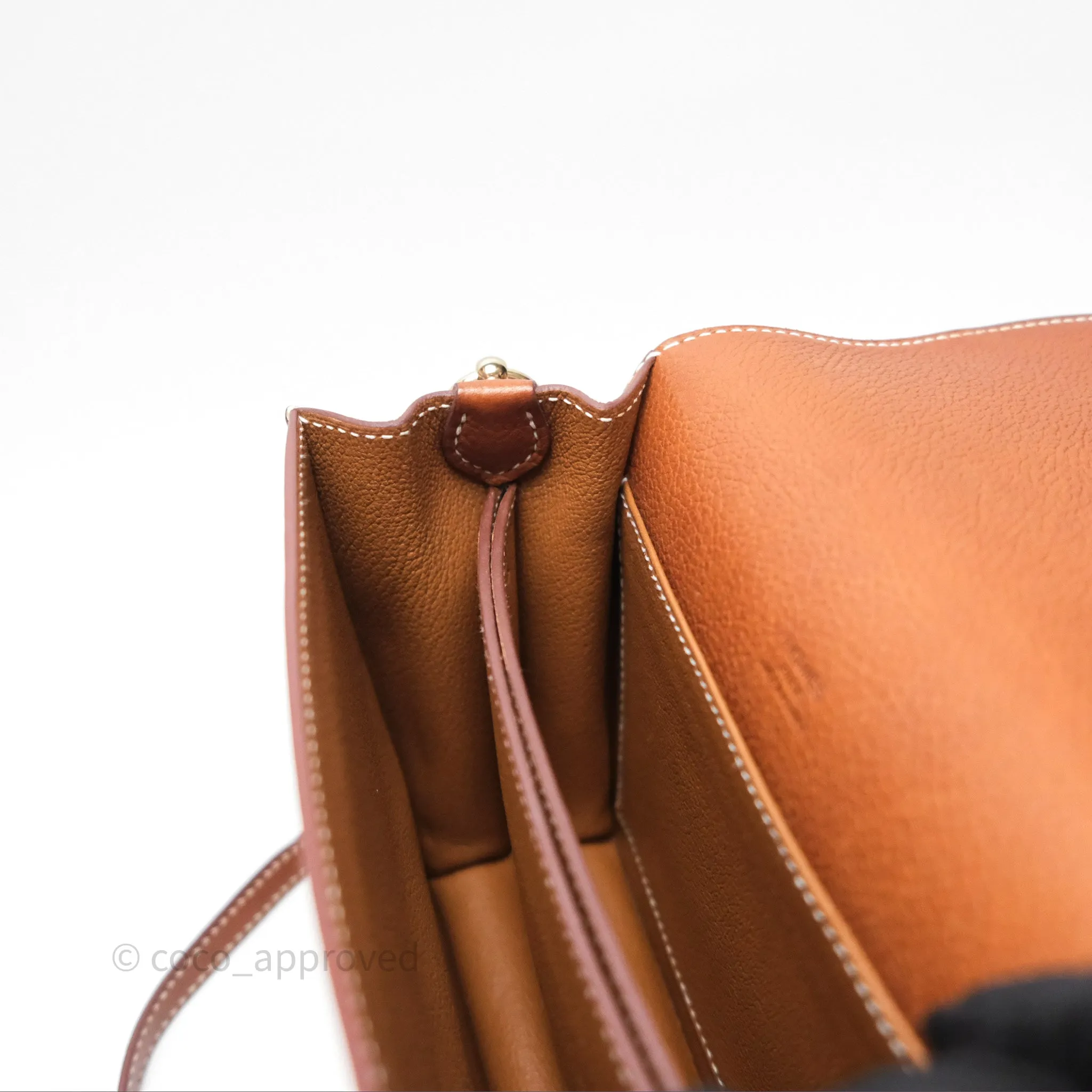 Herms Roulis Mini Fauve 34 Barenia Gold Hardware