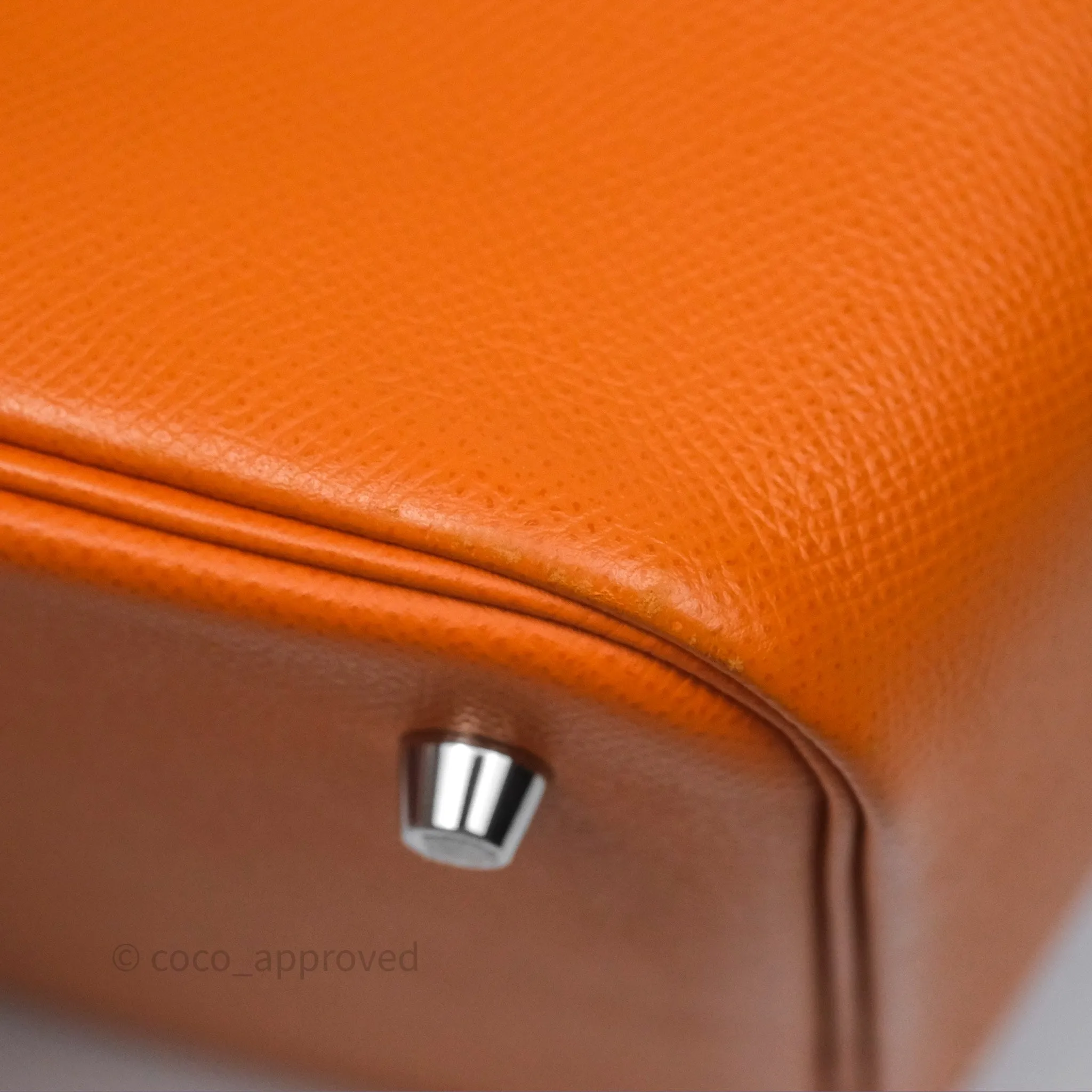 Herms Tressage De Cuir Picotin Lock 22 Abricot I9/ Rose Azale 8W/ Gold 37 Epsom Palladium Hardware