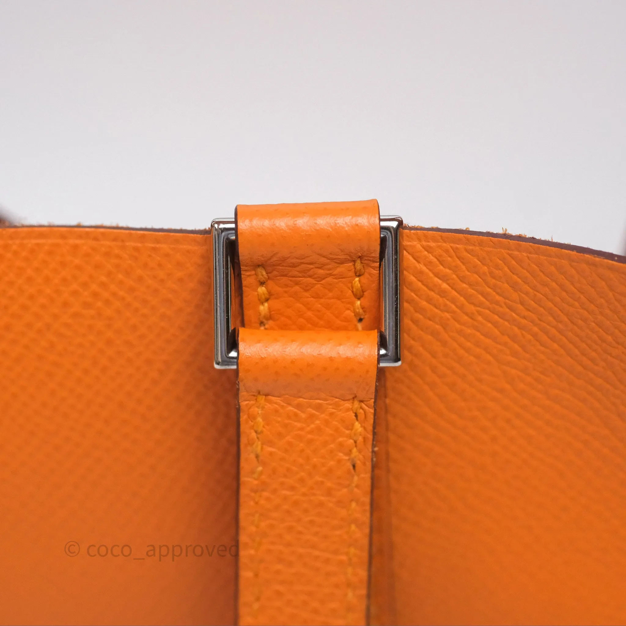 Herms Tressage De Cuir Picotin Lock 22 Abricot I9/ Rose Azale 8W/ Gold 37 Epsom Palladium Hardware