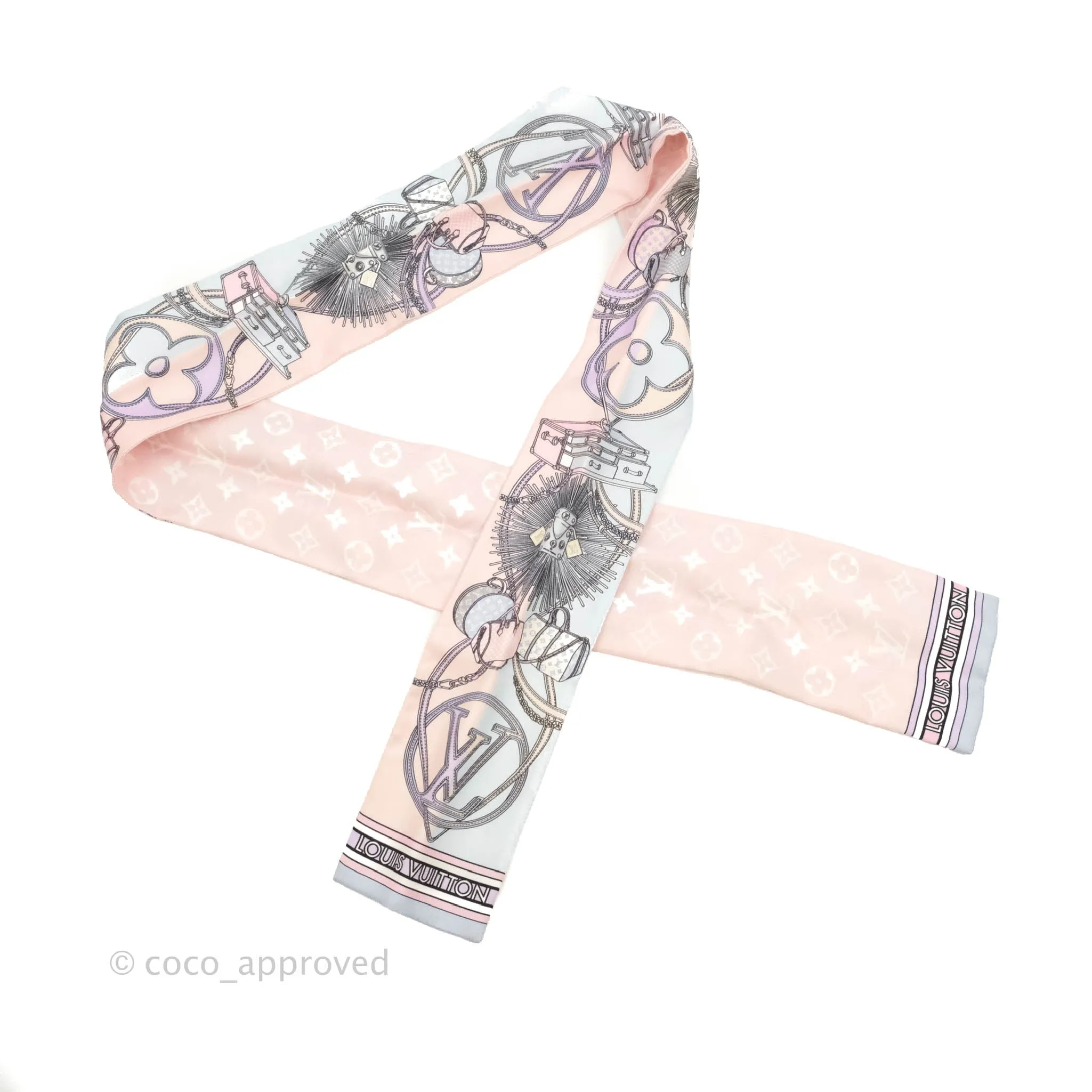 Louis Vuitton All In LV Bandeau Silk Twilly Rose