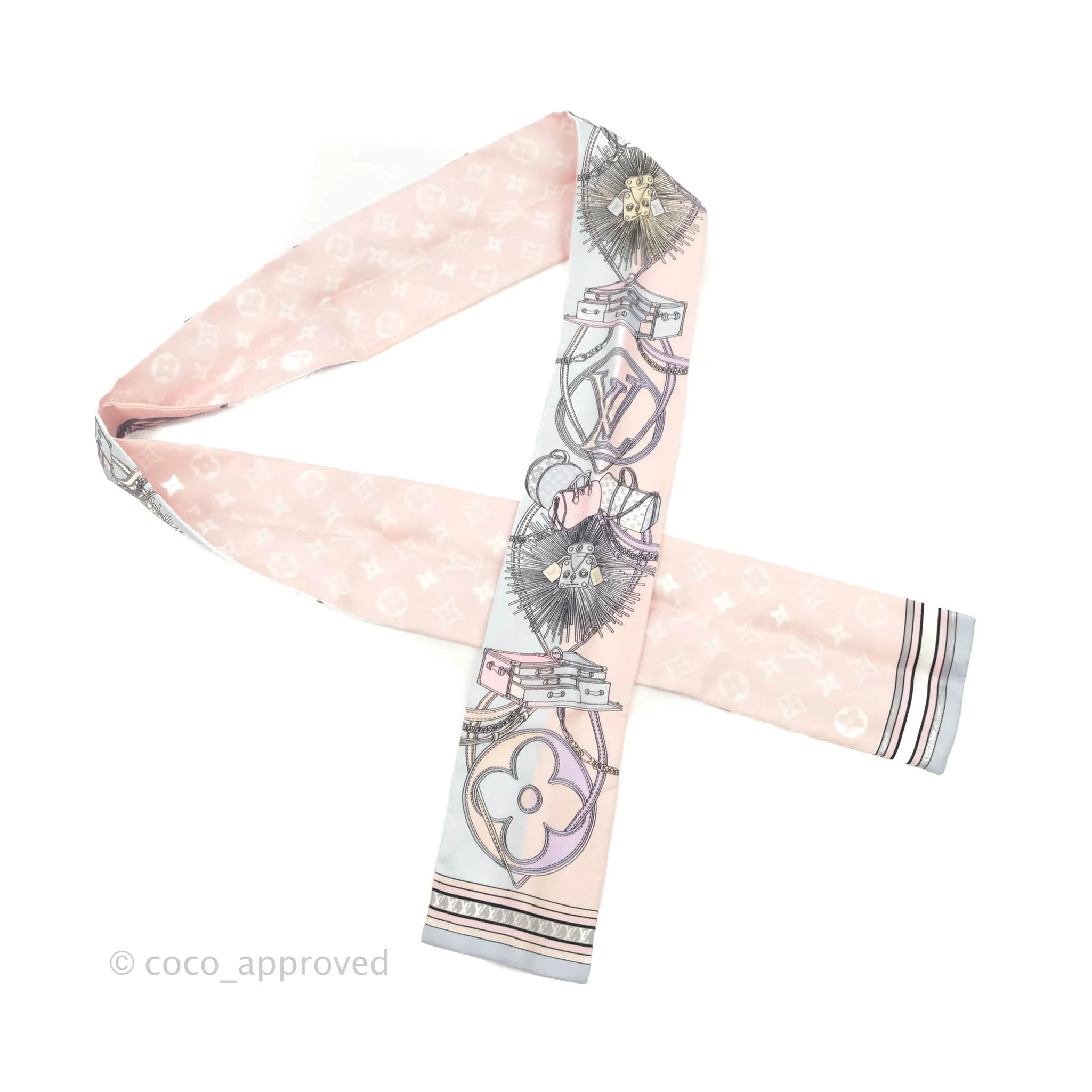 Louis Vuitton All In LV Bandeau Silk Twilly Rose
