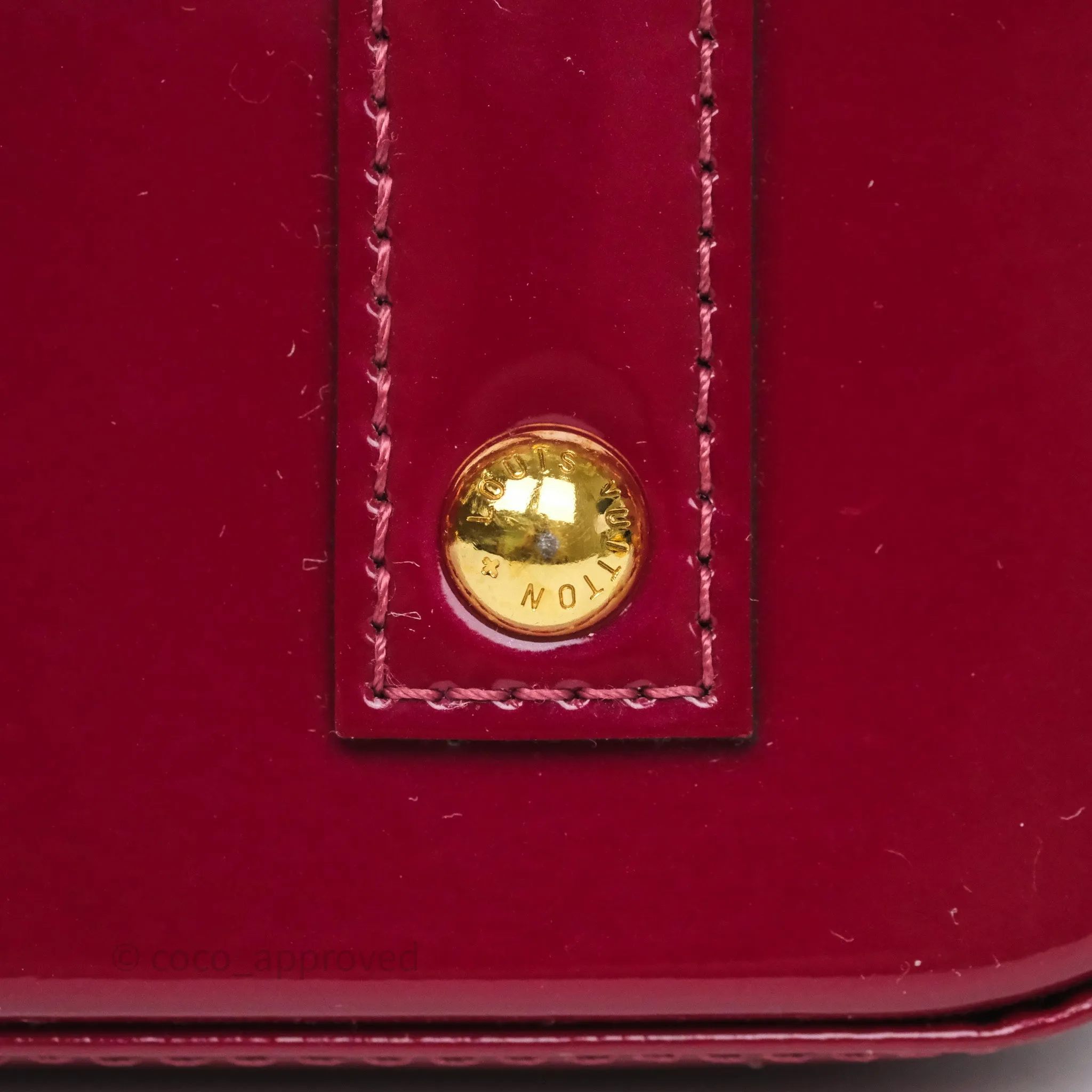 Louis Vuitton Alma BB Burgundy Patent Gold Hardware