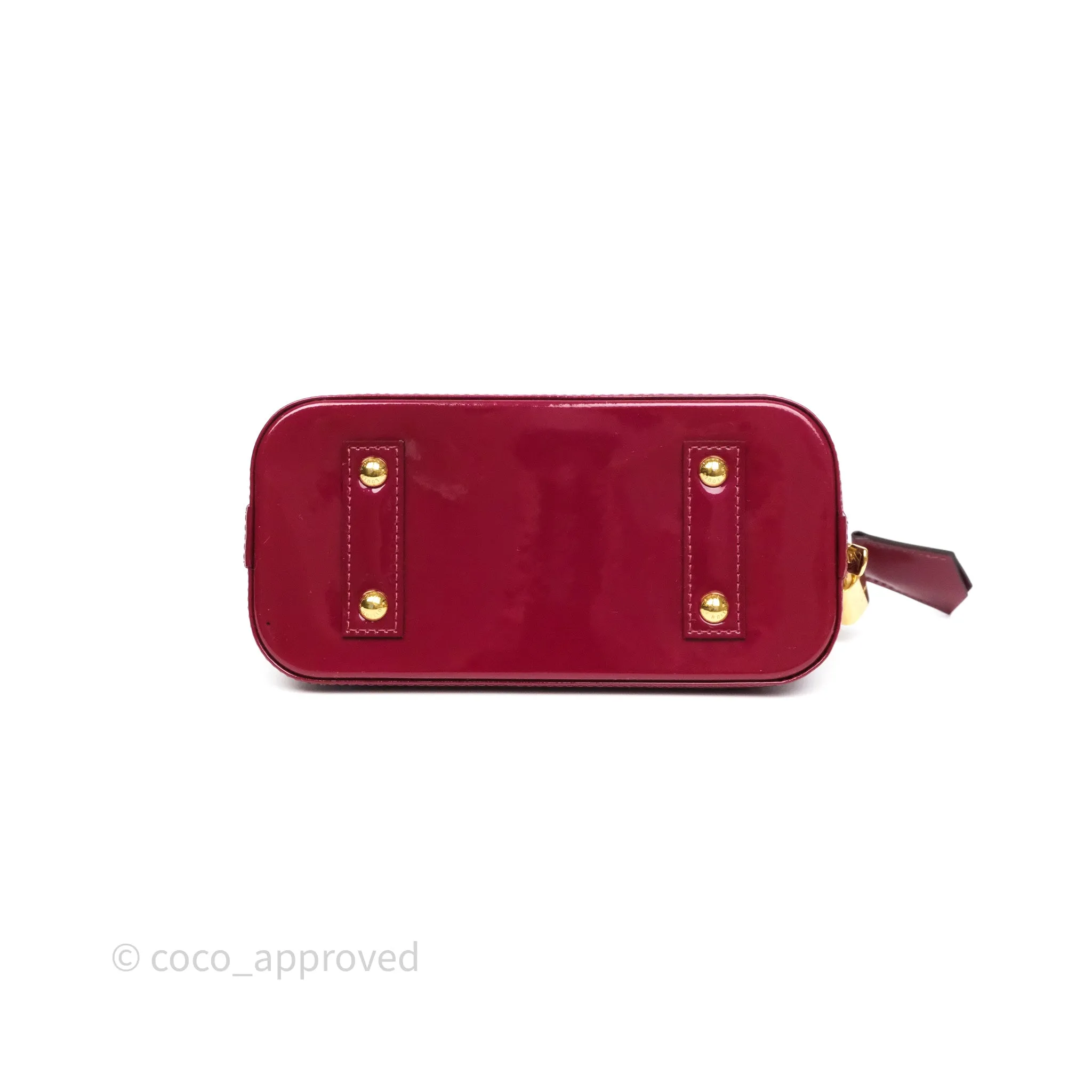 Louis Vuitton Alma BB Burgundy Patent Gold Hardware