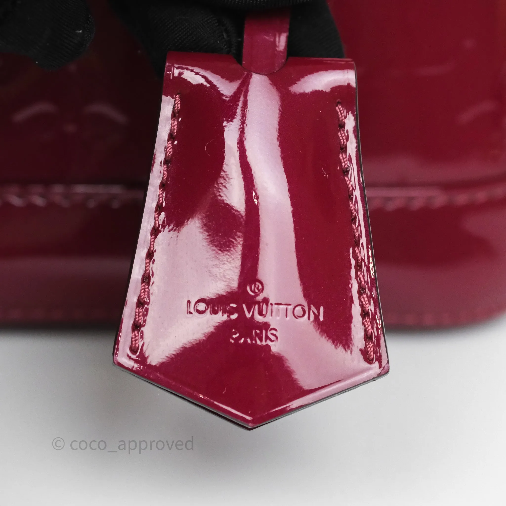 Louis Vuitton Alma BB Burgundy Patent Gold Hardware