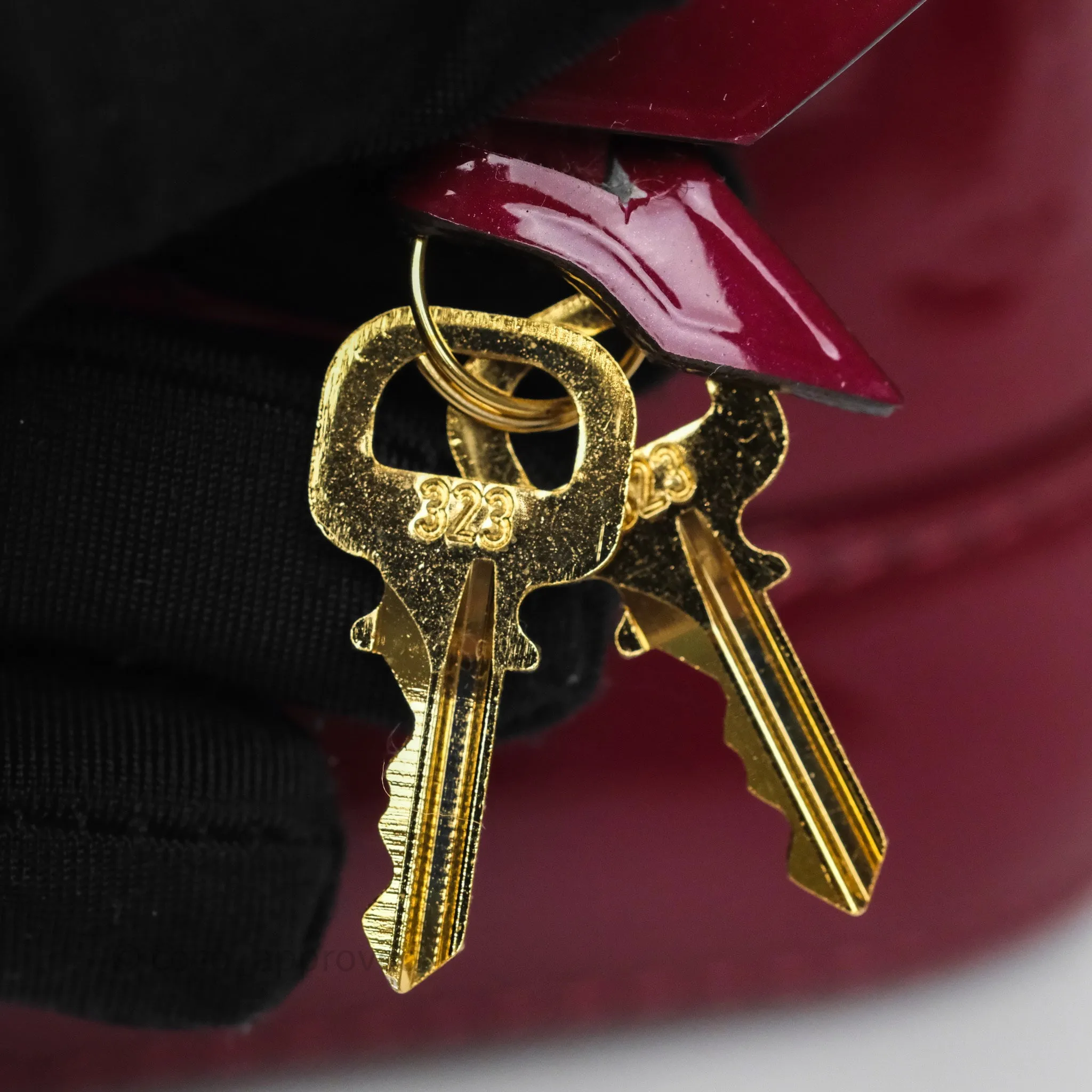 Louis Vuitton Alma BB Burgundy Patent Gold Hardware