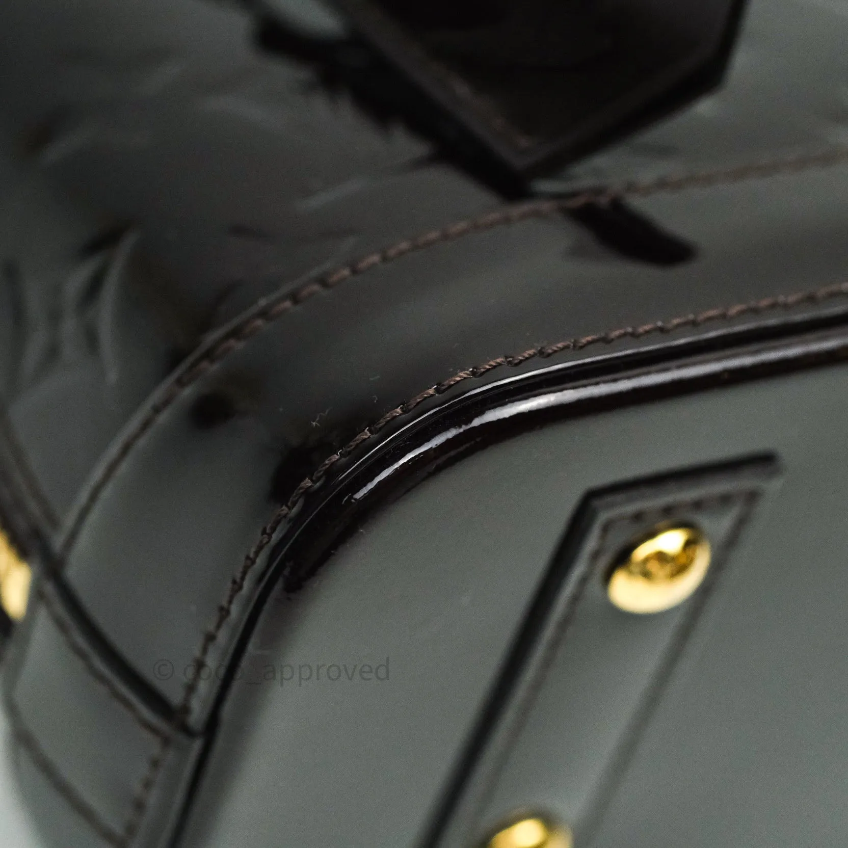 Louis Vuitton Alma BB Dark Purple Monogram Vernis Leather