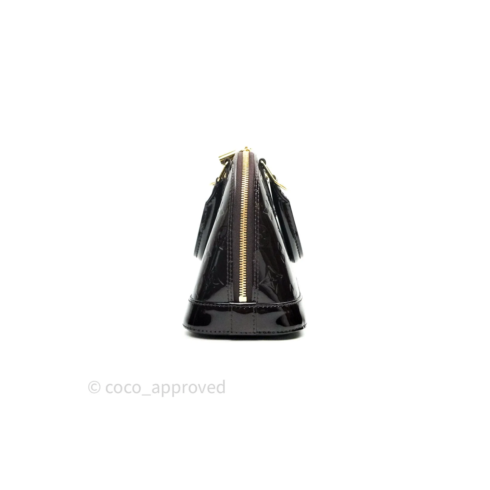 Louis Vuitton Alma BB Dark Purple Monogram Vernis Leather