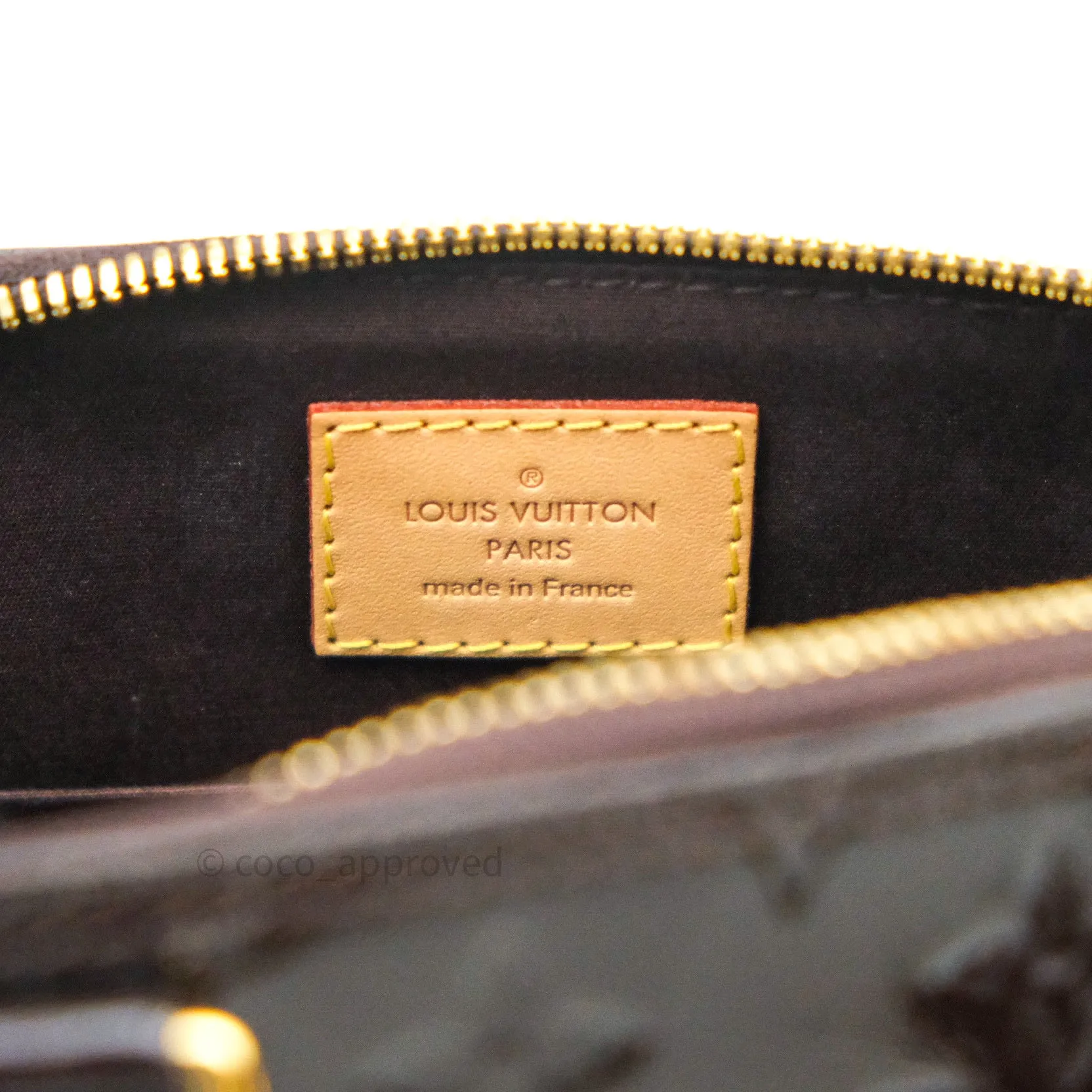 Louis Vuitton Alma BB Dark Purple Monogram Vernis Leather