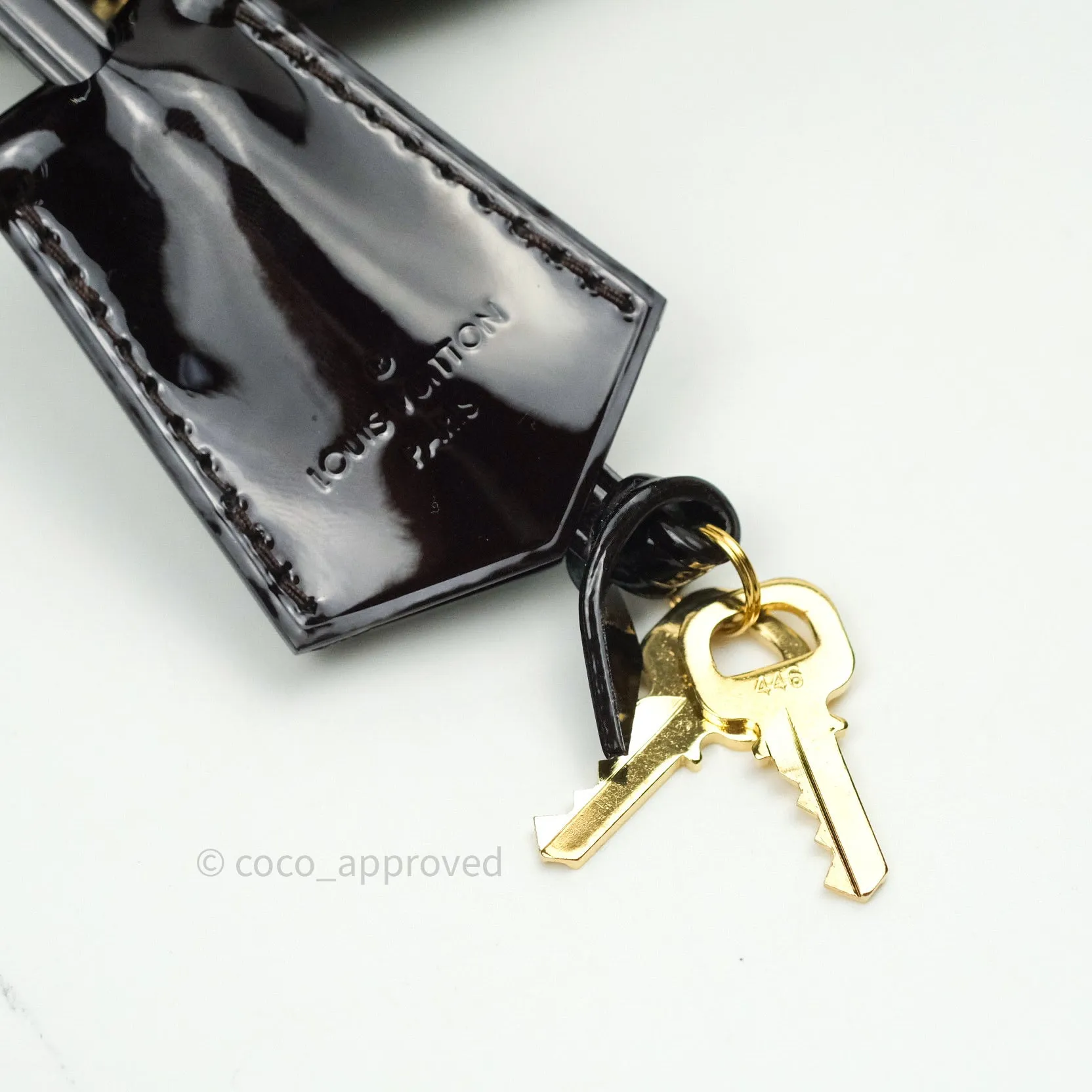 Louis Vuitton Alma BB Dark Purple Monogram Vernis Leather
