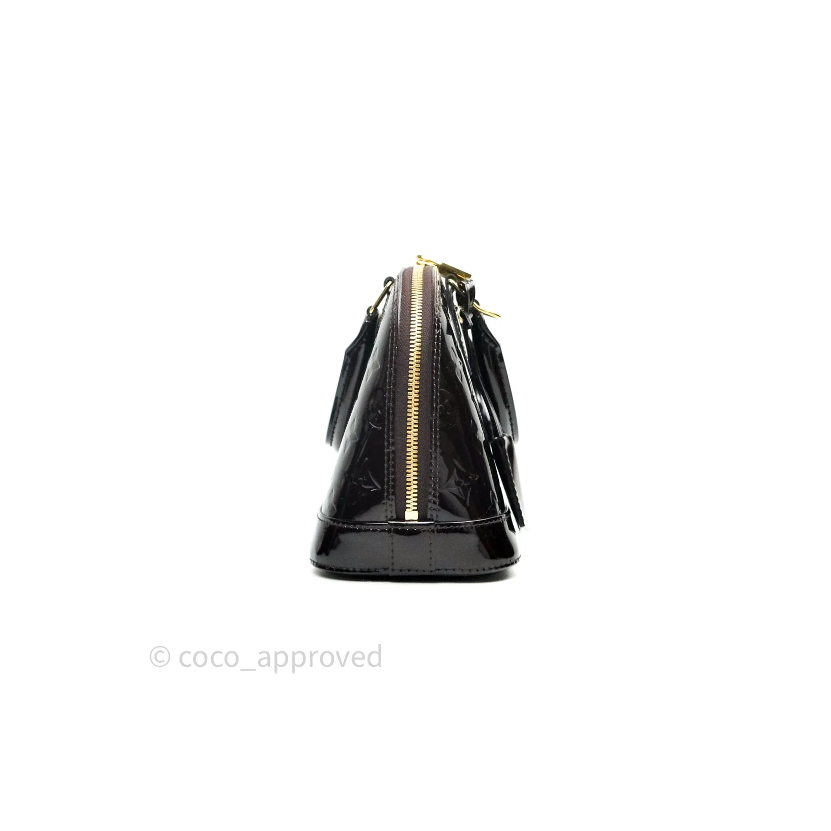 Louis Vuitton Alma BB Dark Purple Monogram Vernis Leather