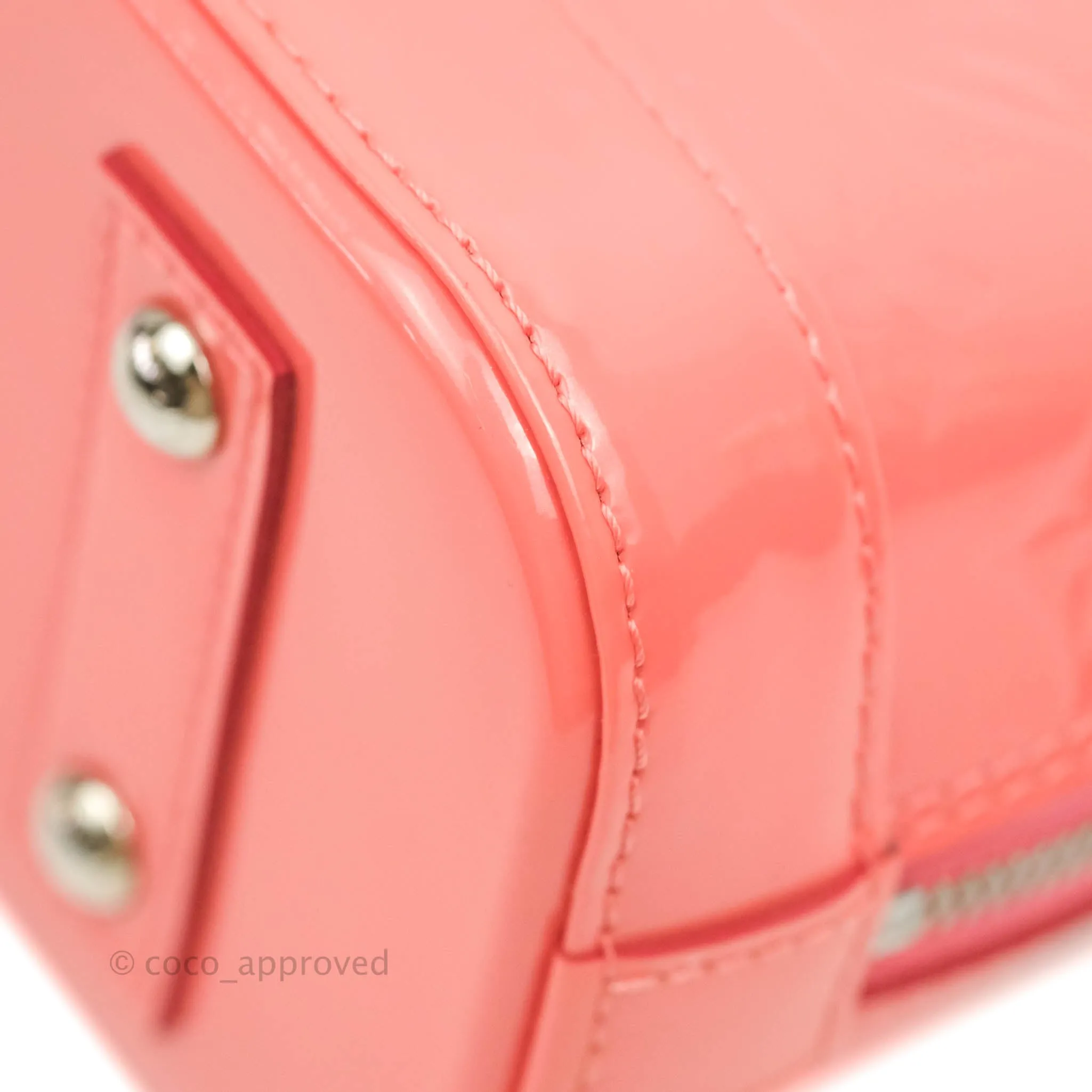 Louis Vuitton Alma BB Patent Pink Silver Hardware