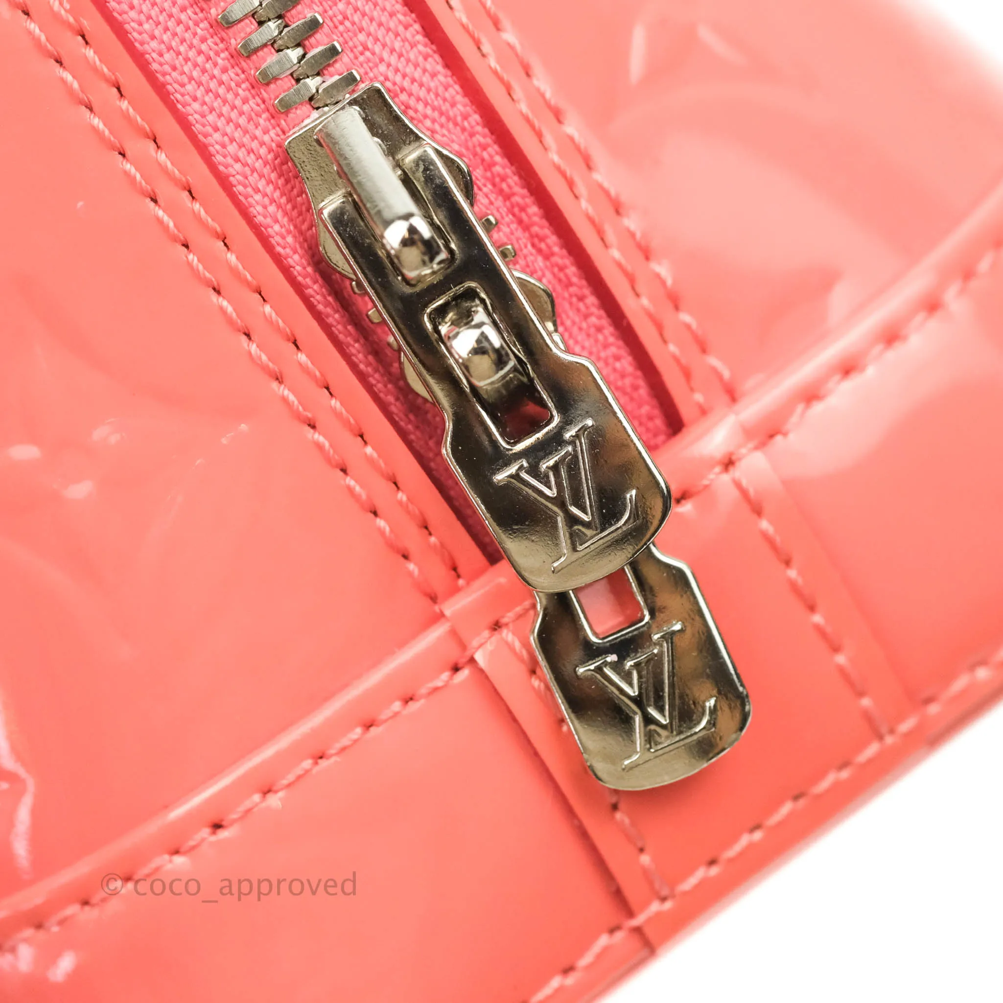 Louis Vuitton Alma BB Patent Pink Silver Hardware