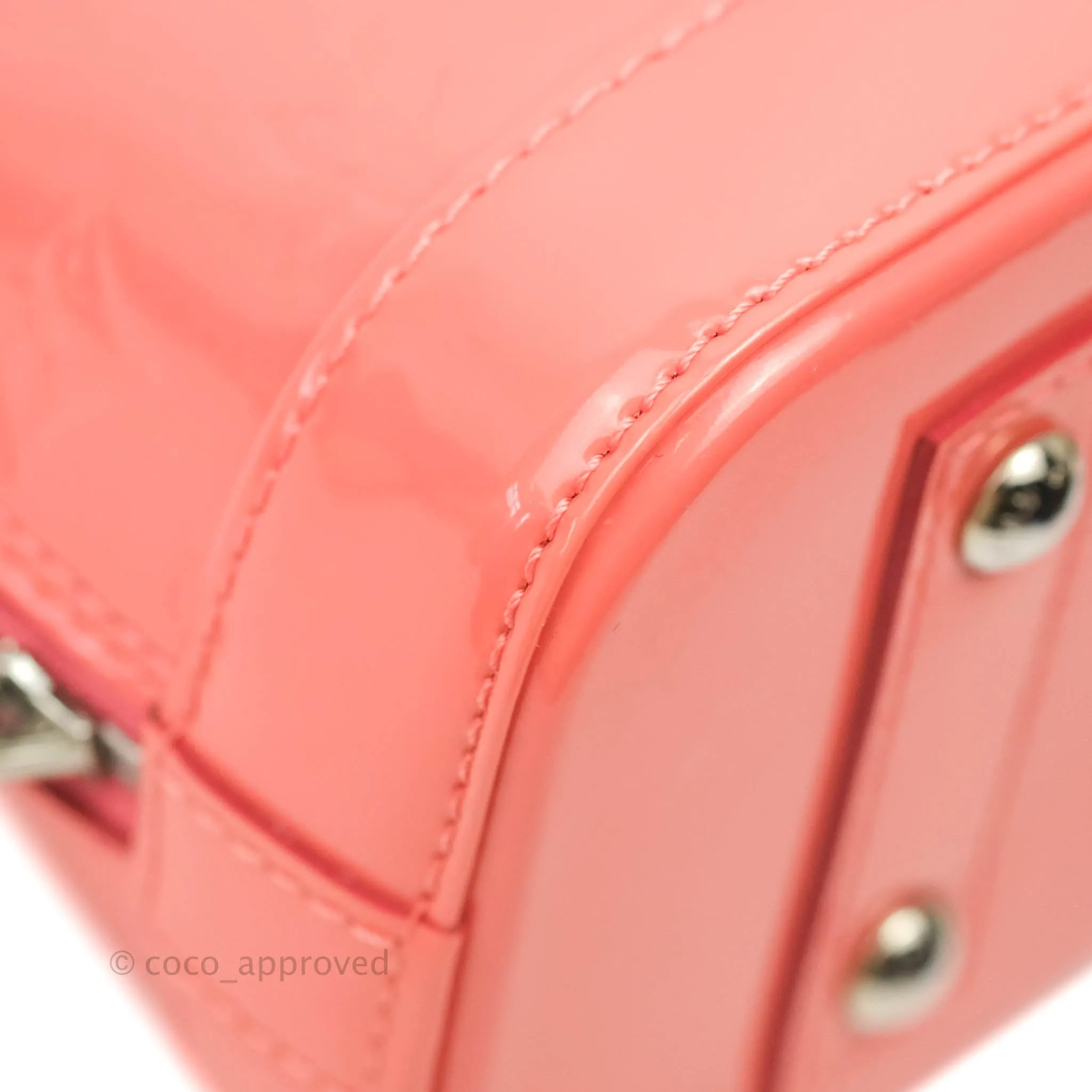 Louis Vuitton Alma BB Patent Pink Silver Hardware