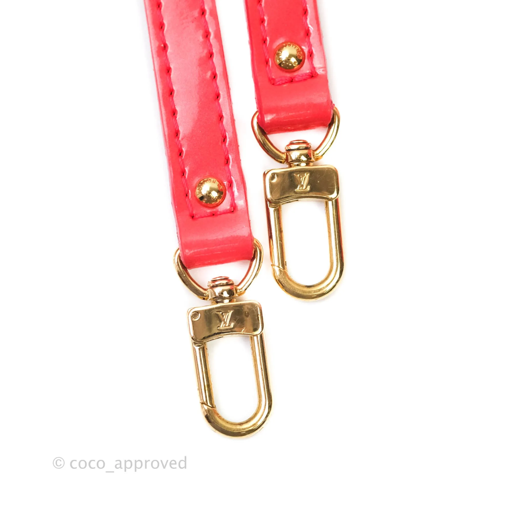 Louis Vuitton Alma BB Patent Red Gold Hardware