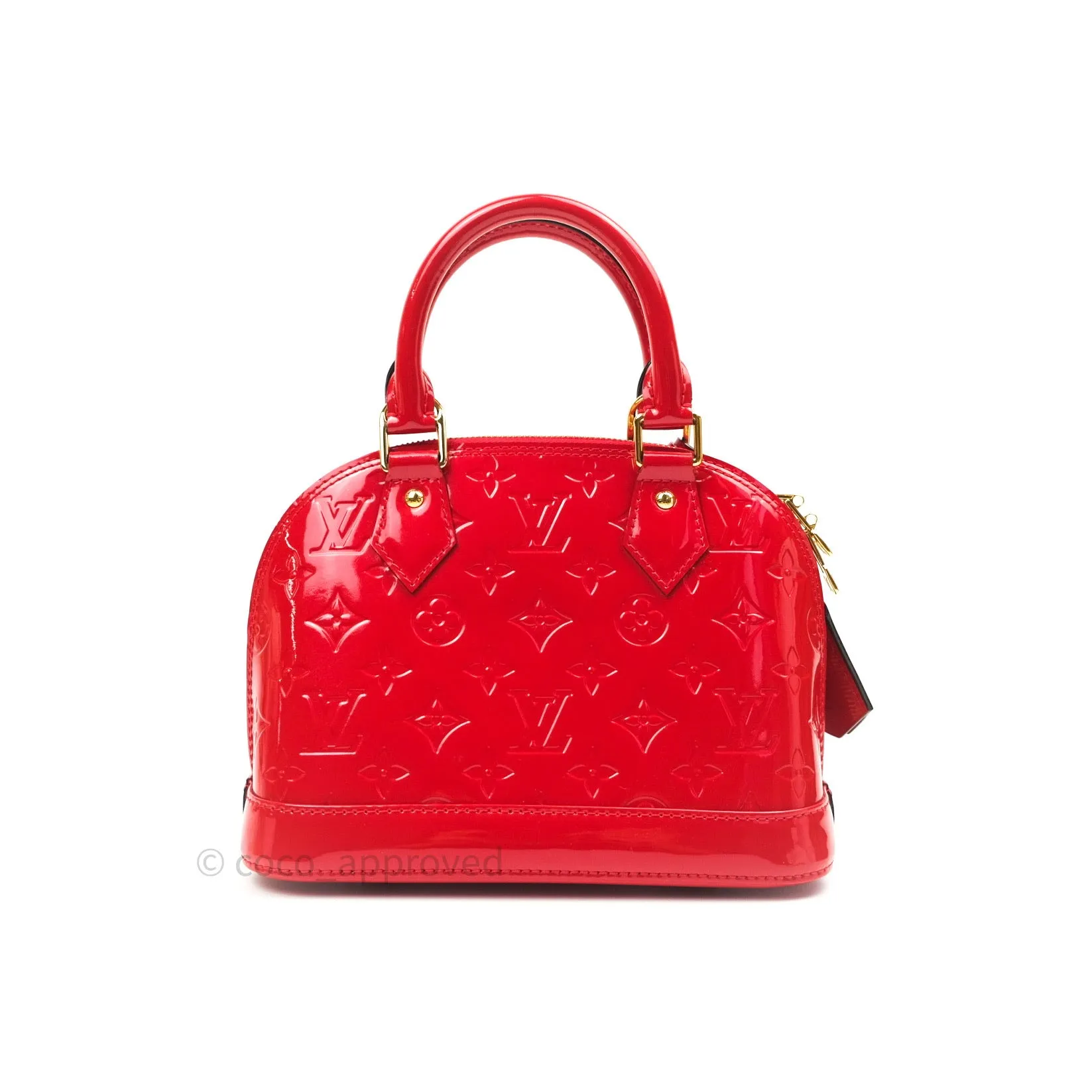 Louis Vuitton Alma BB Red Monogram Vernis Leather