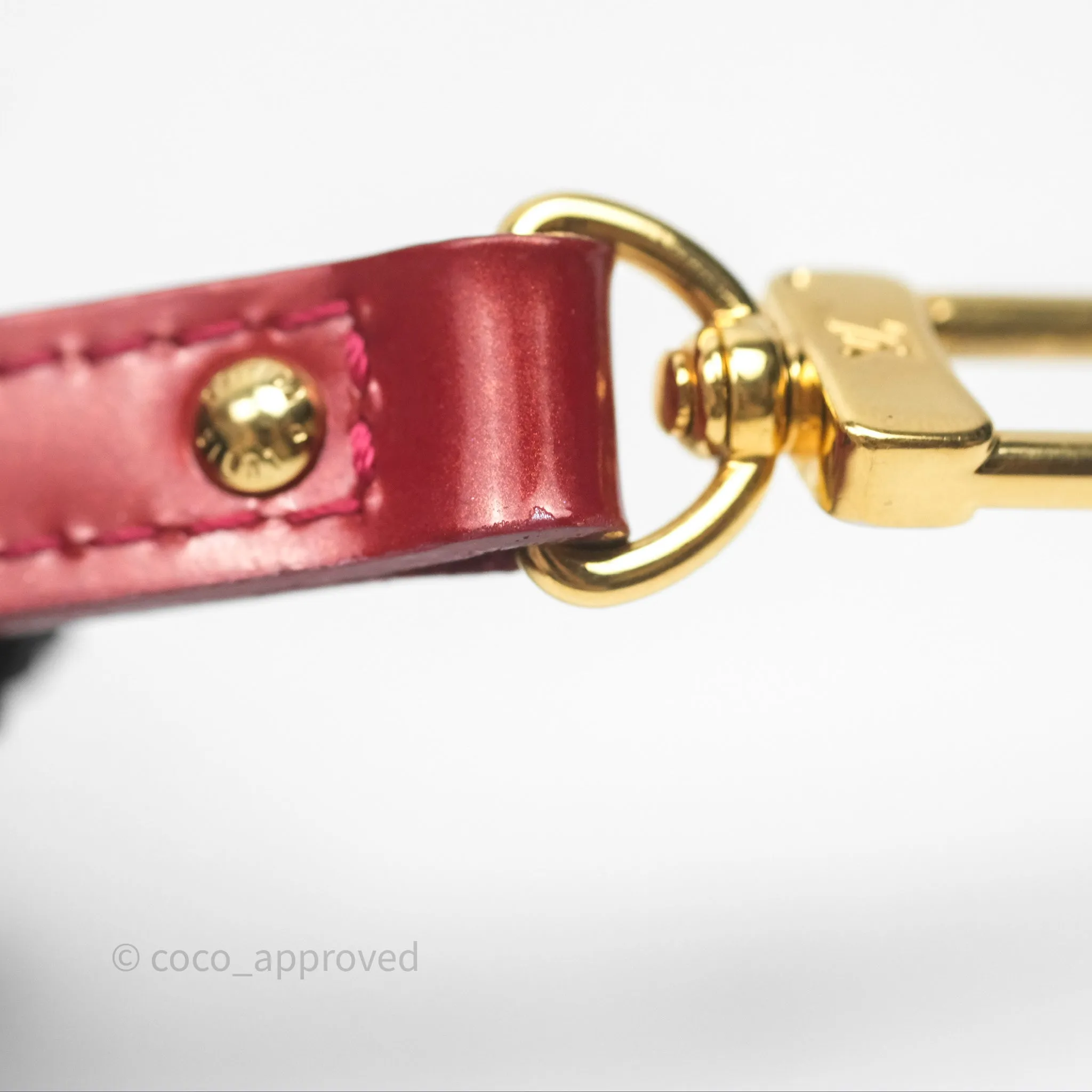 Louis Vuitton Alma BB Red Patent Gold Hardware