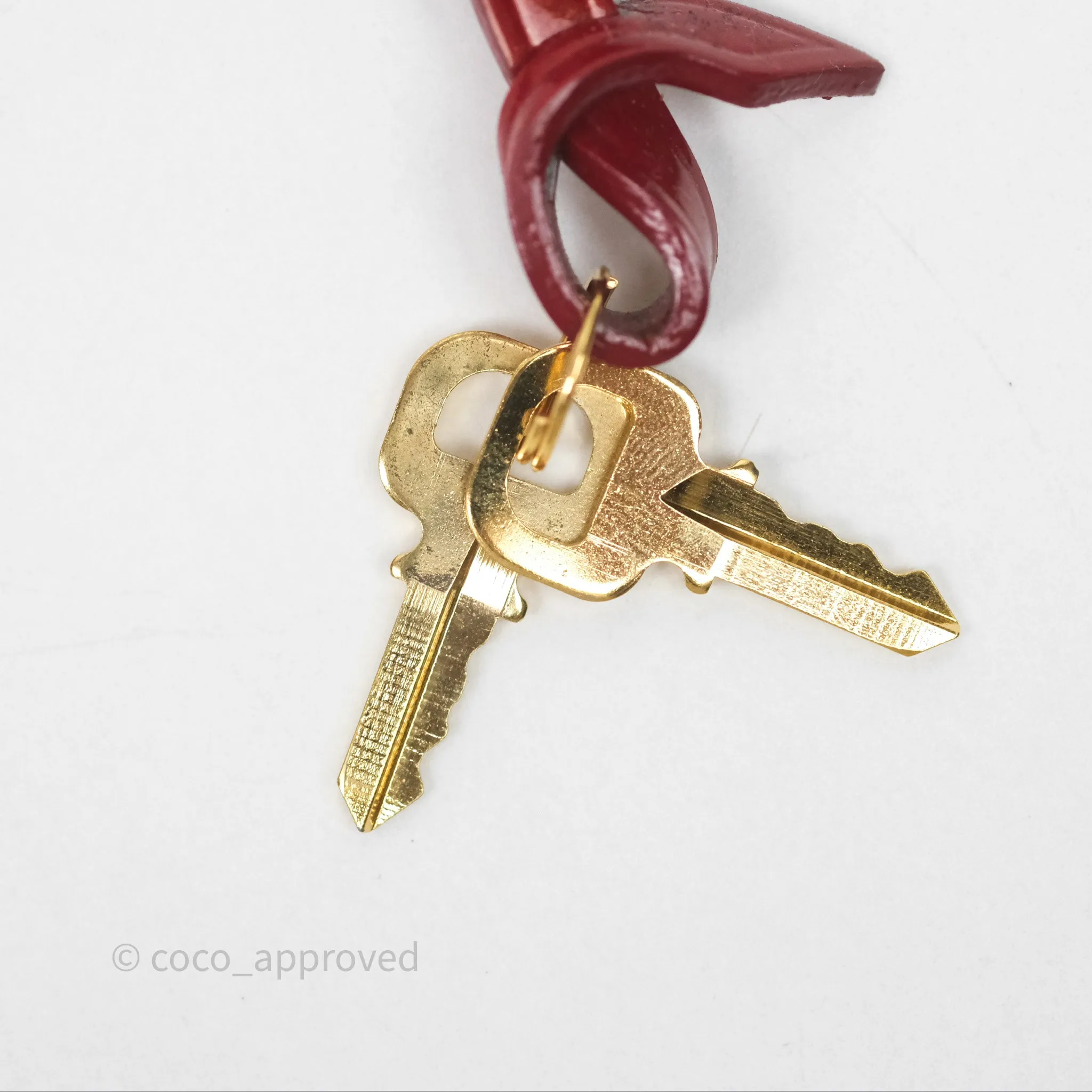 Louis Vuitton Alma BB Red Patent Gold Hardware