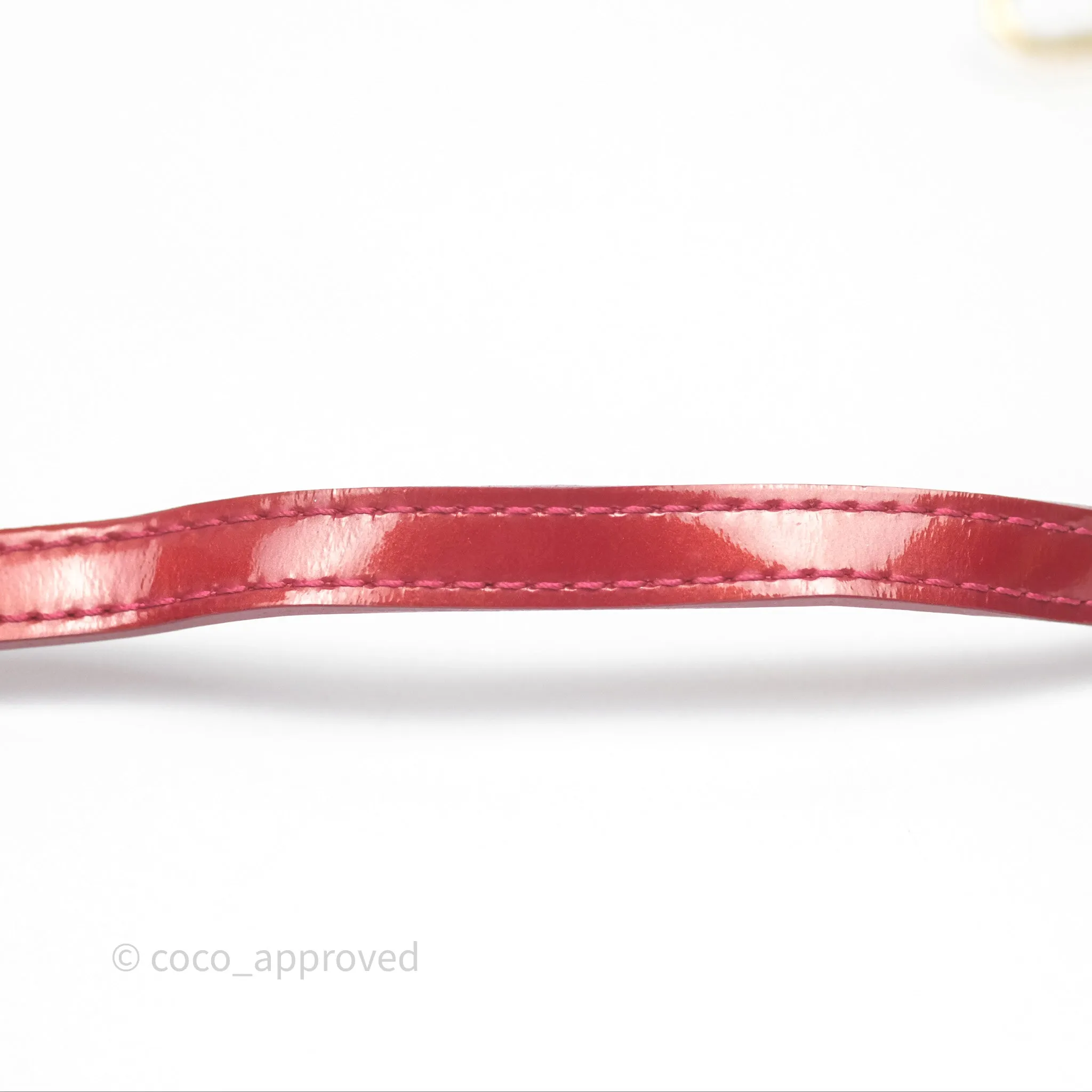 Louis Vuitton Alma BB Red Patent Gold Hardware