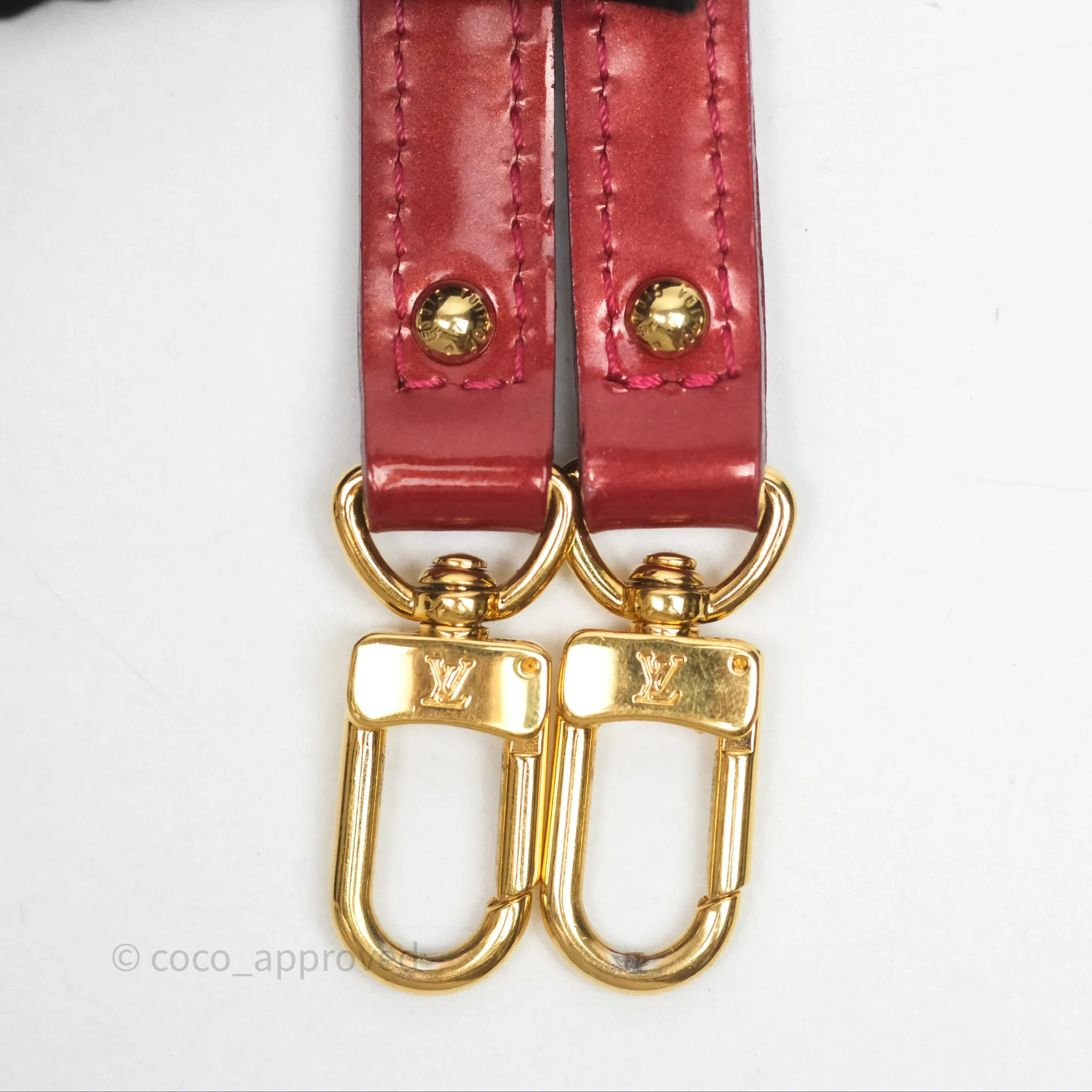 Louis Vuitton Alma BB Red Patent Gold Hardware