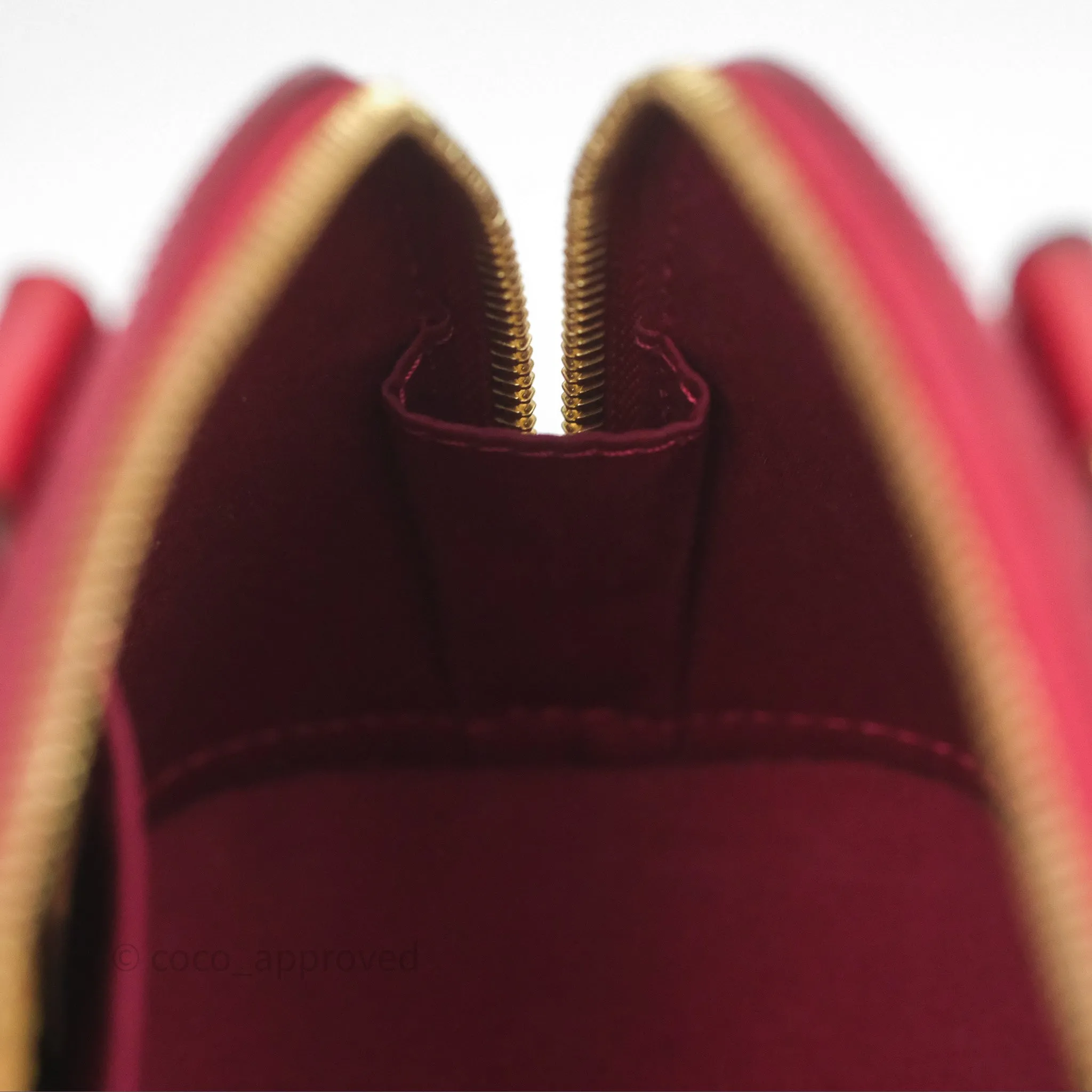 Louis Vuitton Alma BB Red Patent Gold Hardware