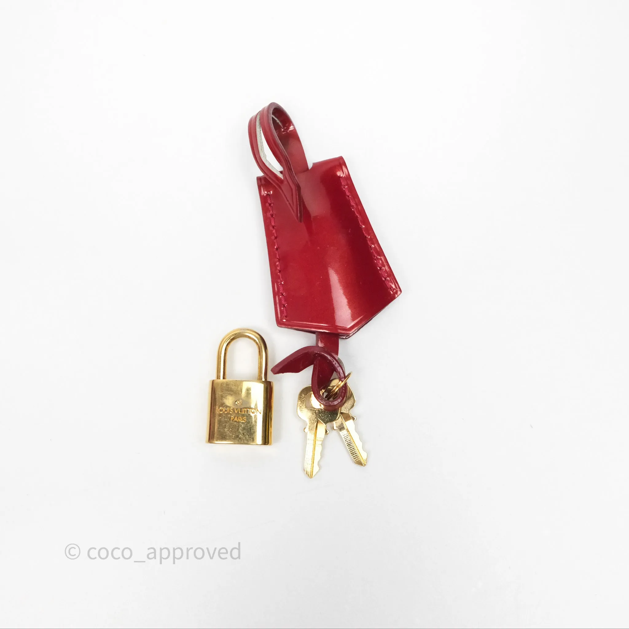 Louis Vuitton Alma BB Red Patent Gold Hardware