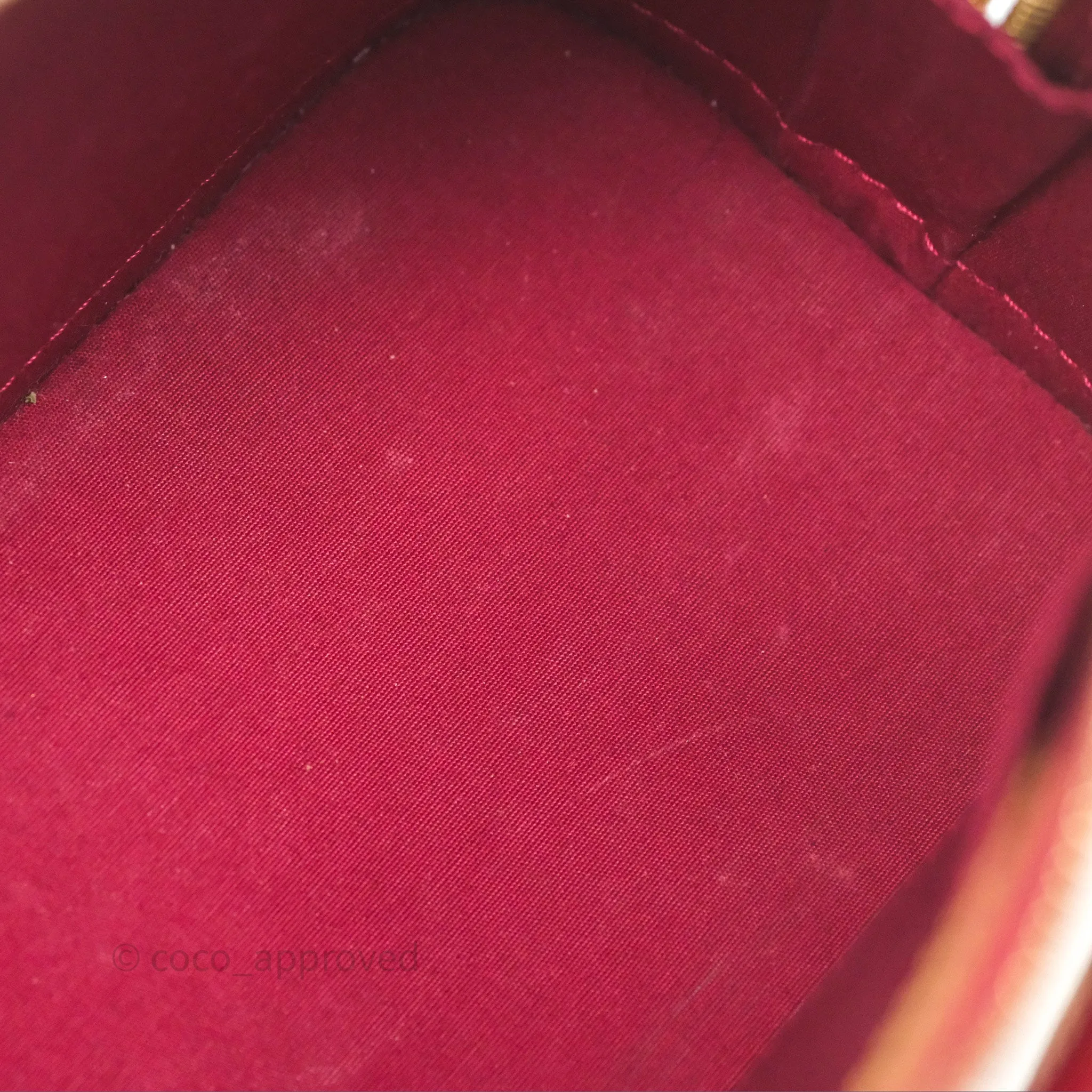 Louis Vuitton Alma BB Red Patent Gold Hardware