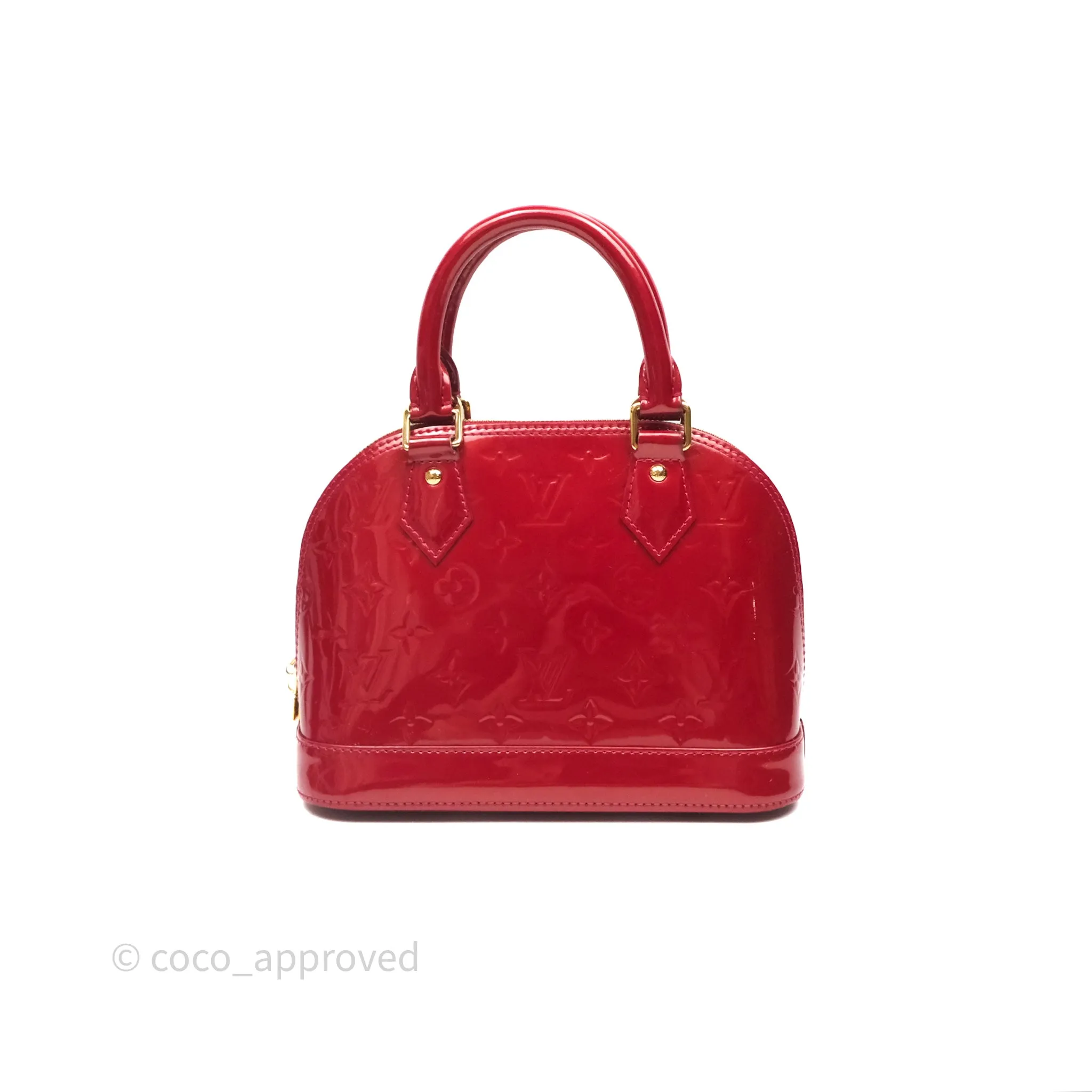Louis Vuitton Alma BB Red Patent Gold Hardware
