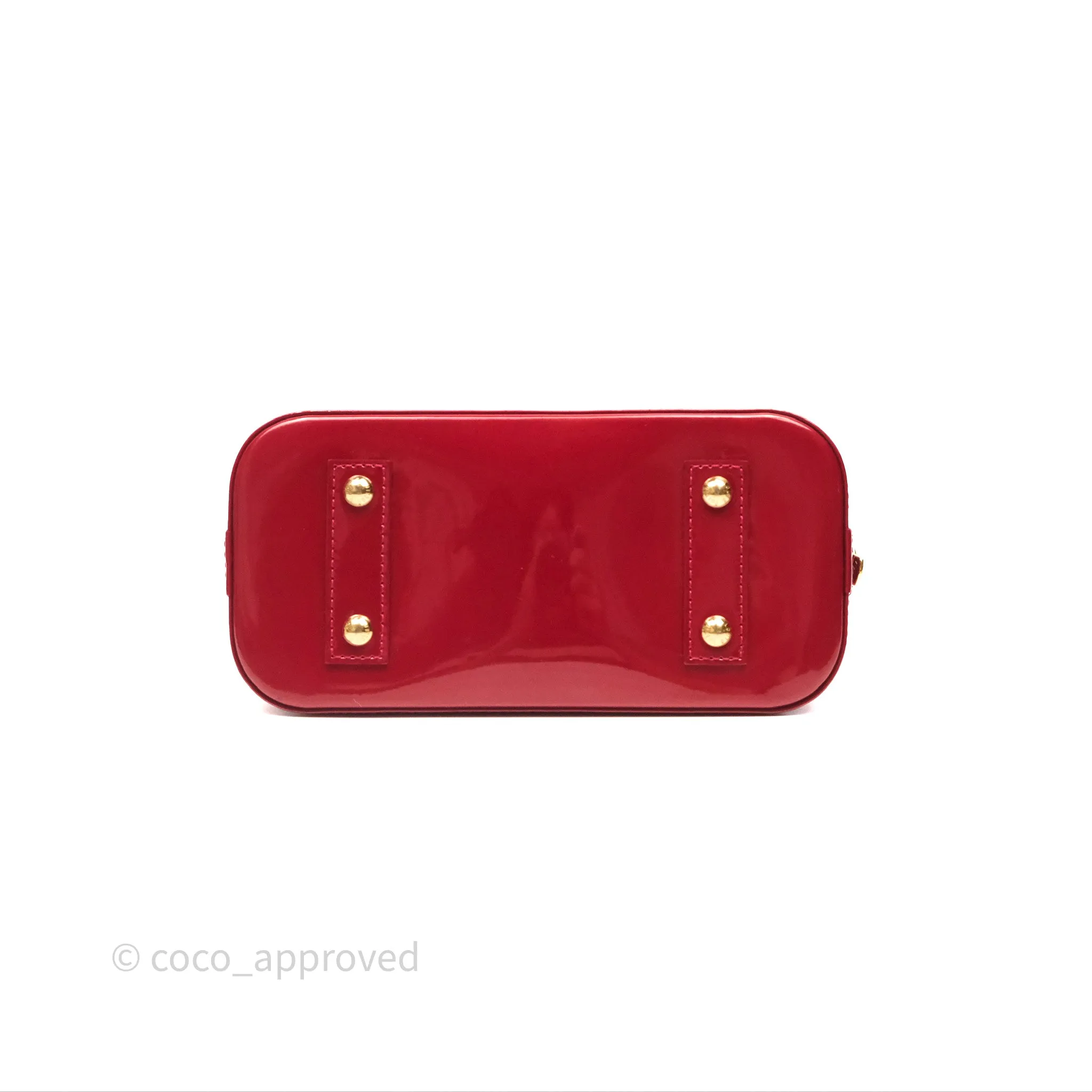Louis Vuitton Alma BB Red Patent Gold Hardware