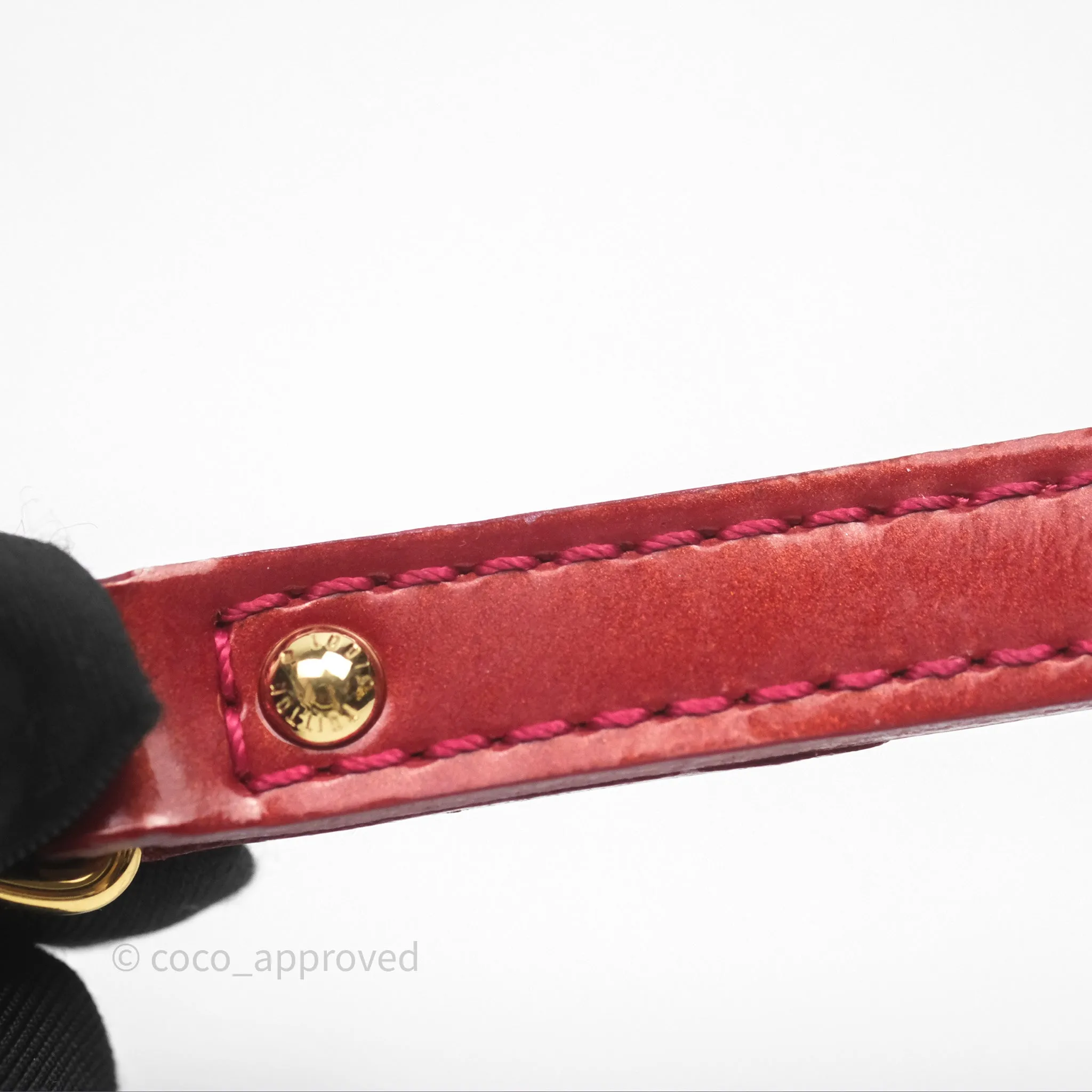 Louis Vuitton Alma BB Red Patent Gold Hardware