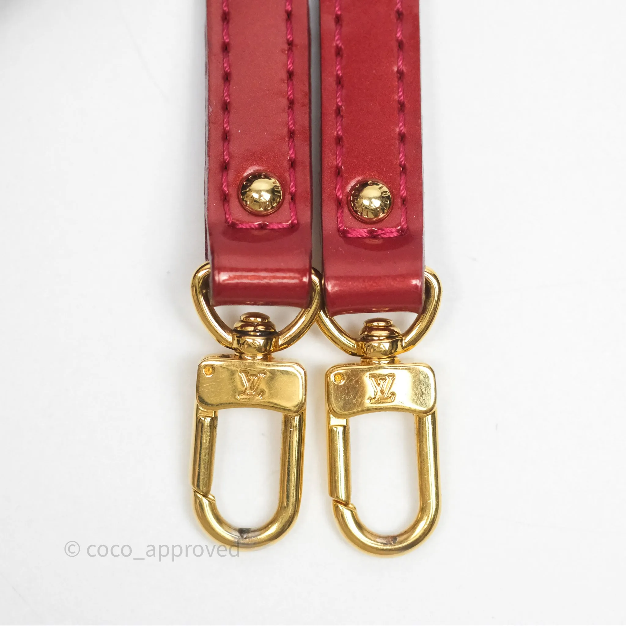 Louis Vuitton Alma BB Red Patent Gold Hardware