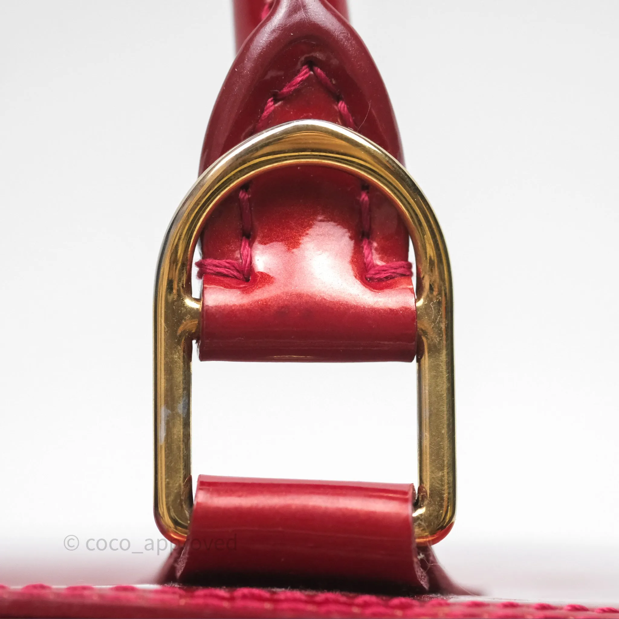 Louis Vuitton Alma BB Red Patent Gold Hardware