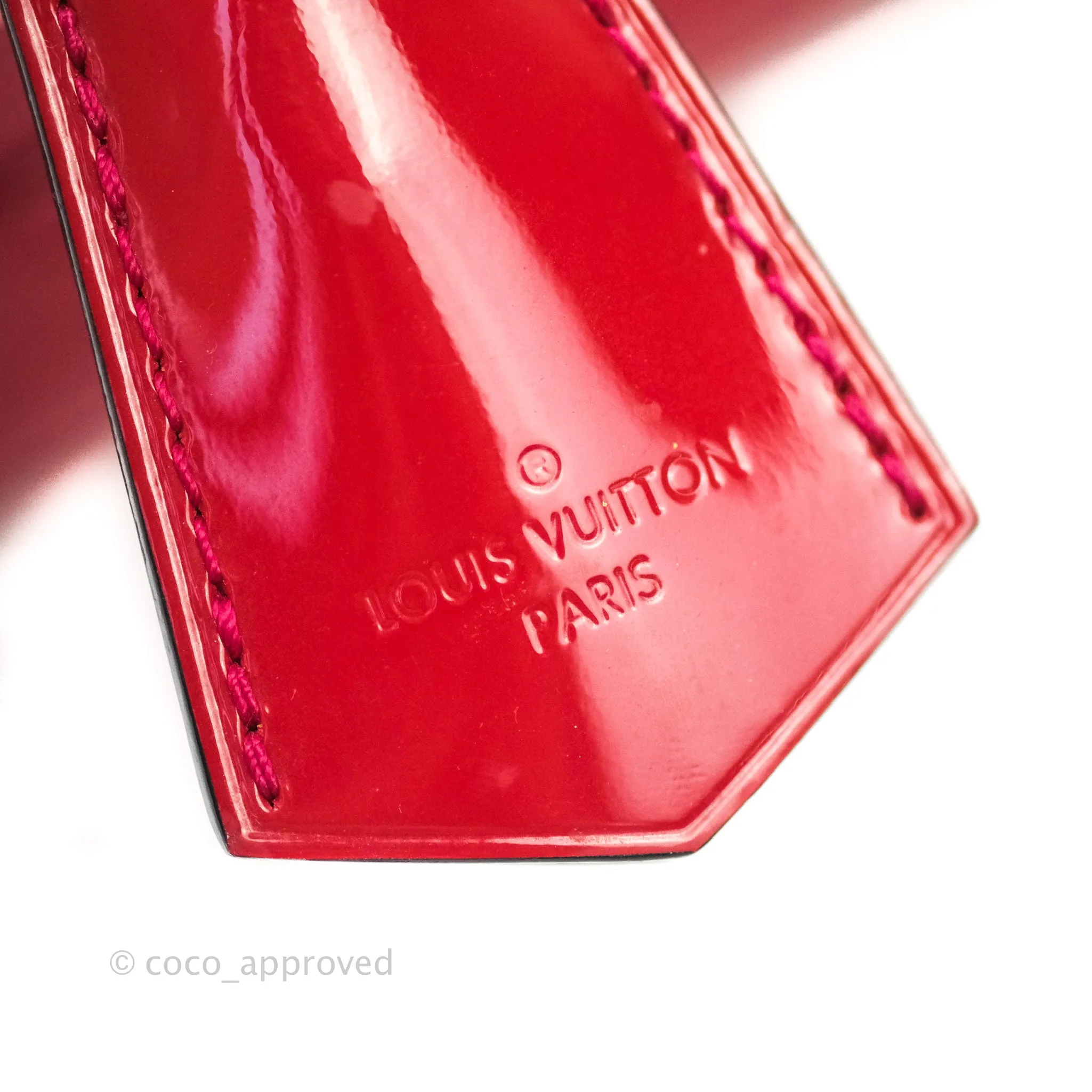 Louis Vuitton Alma BB Red Patent Leather Gold Hardware