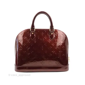 Louis Vuitton Alma PM Burgundy Patent Gold Hardware