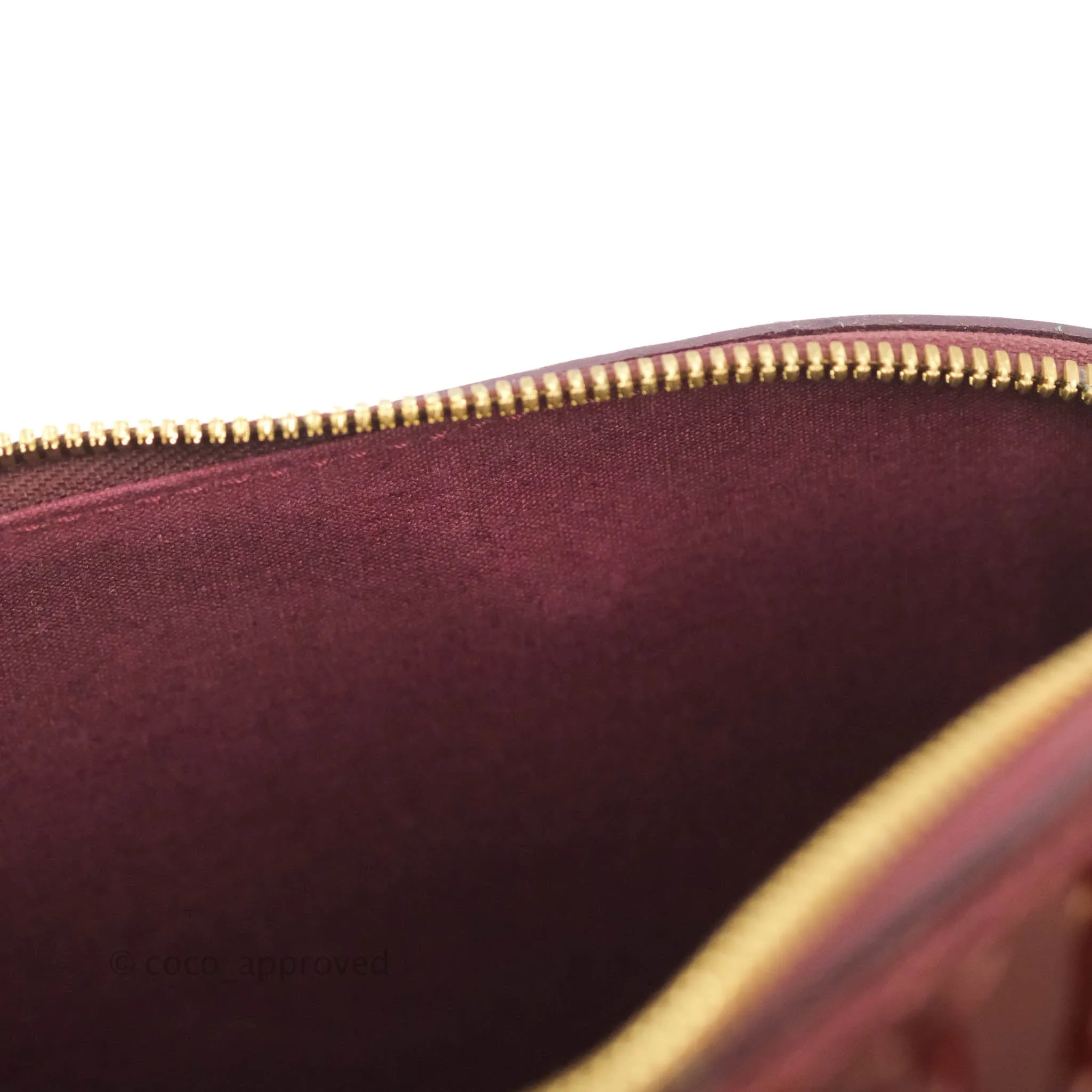 Louis Vuitton Alma PM Burgundy Patent Gold Hardware