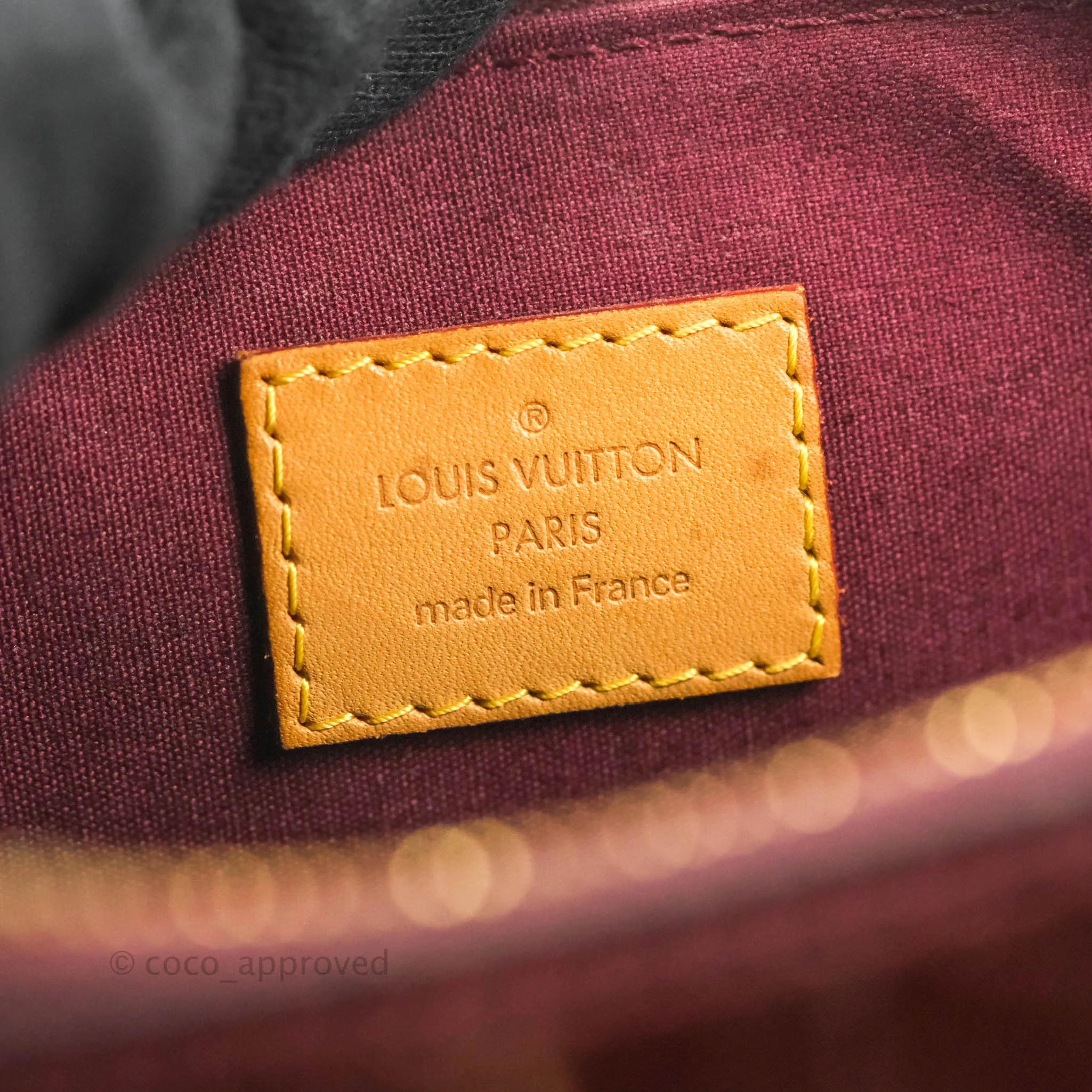 Louis Vuitton Alma PM Burgundy Patent Gold Hardware