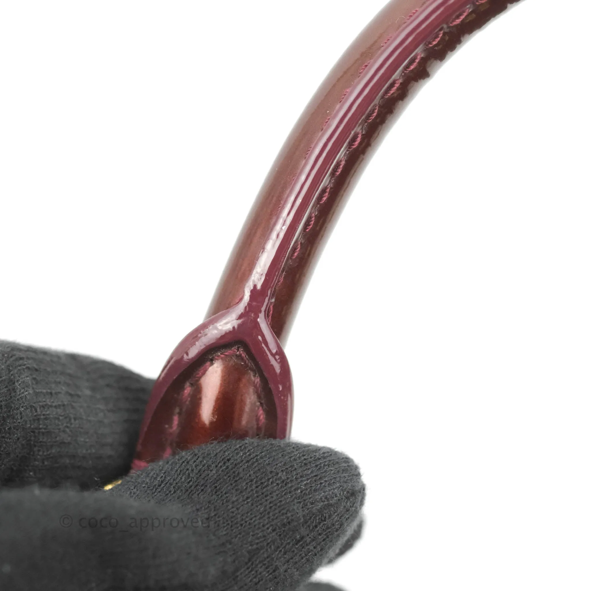 Louis Vuitton Alma PM Burgundy Patent Gold Hardware